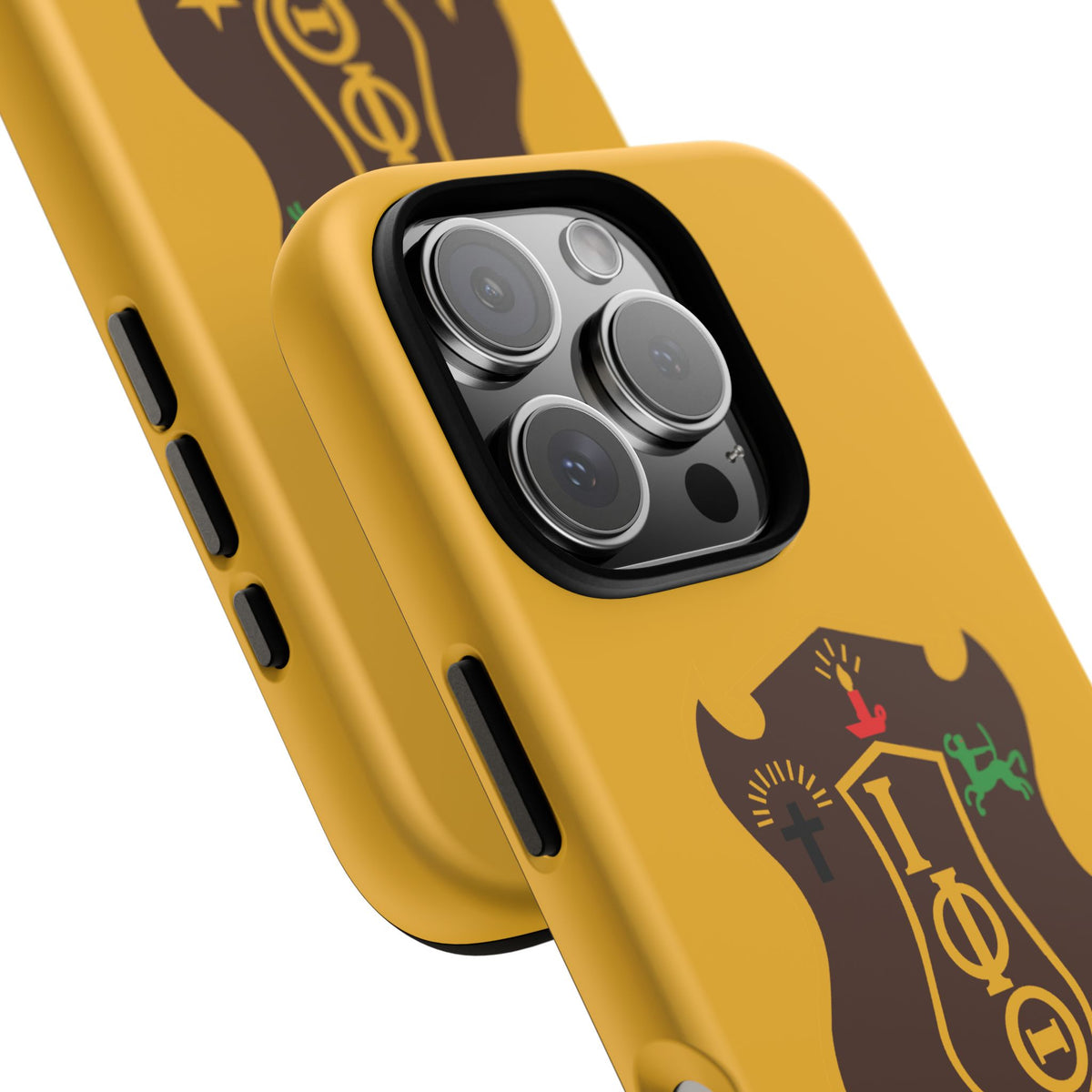 Iota Sorority Shield Phone Case — Greek Letter Tough Case (Yellow)