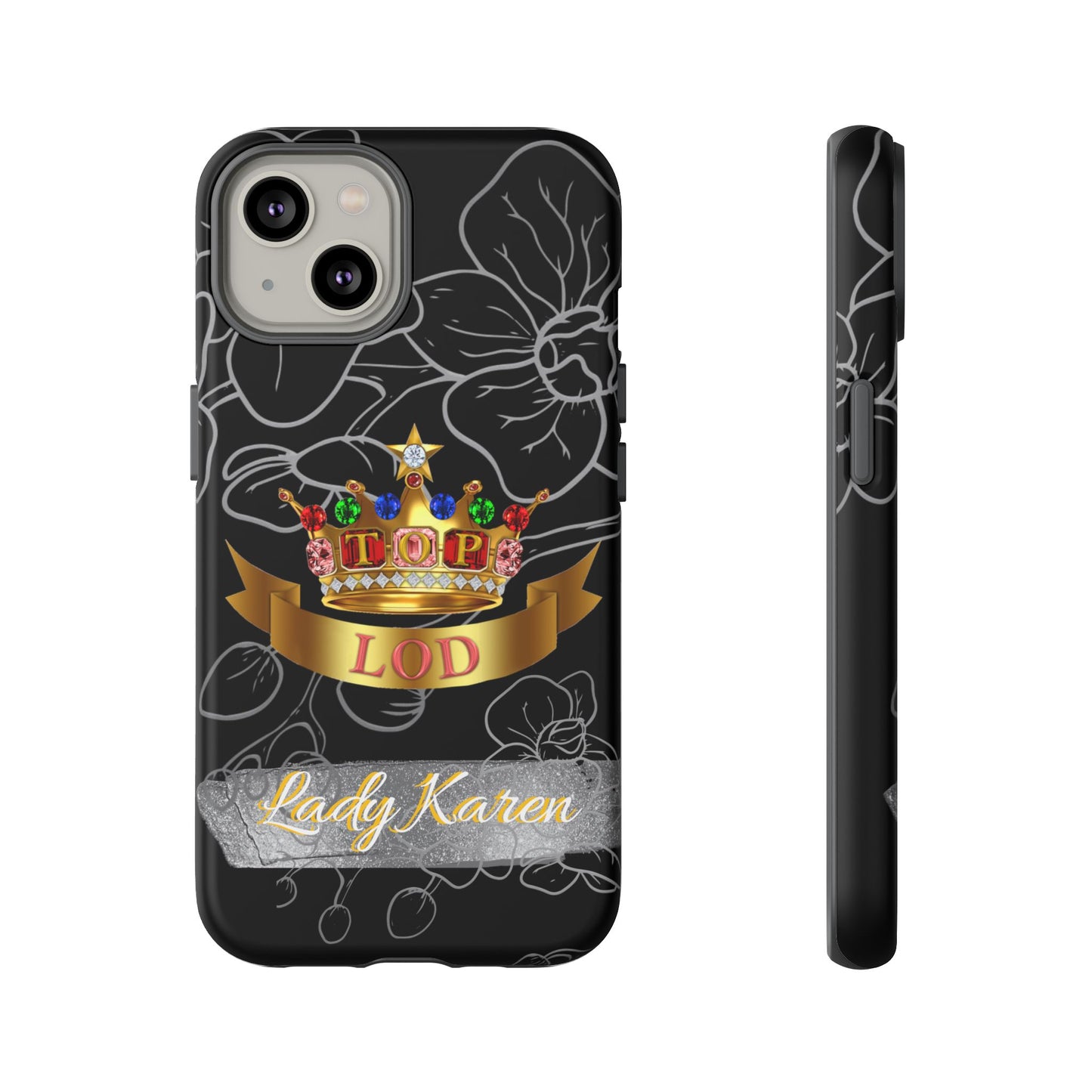 Top Ladies of Distinction, Inc. Black and Silver Phone Case