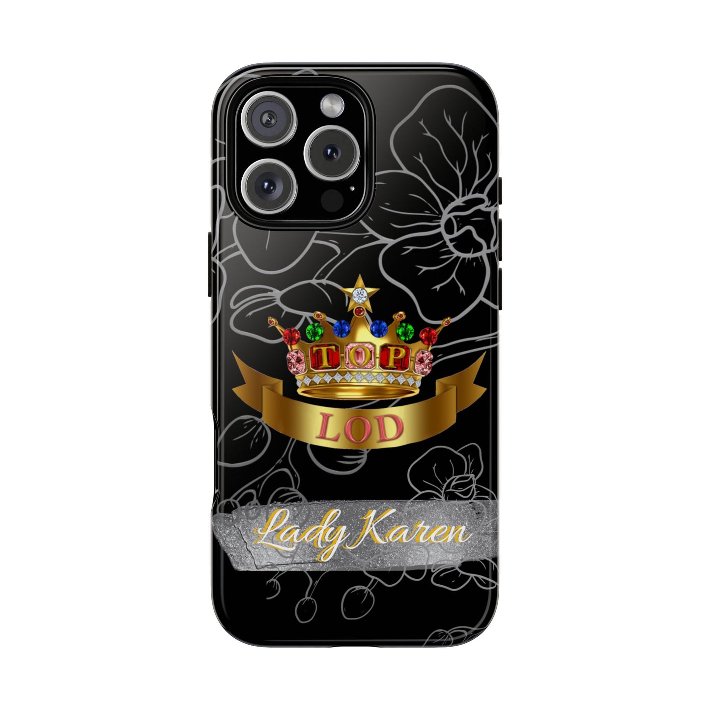 Top Ladies of Distinction, Inc. Black and Silver Phone Case