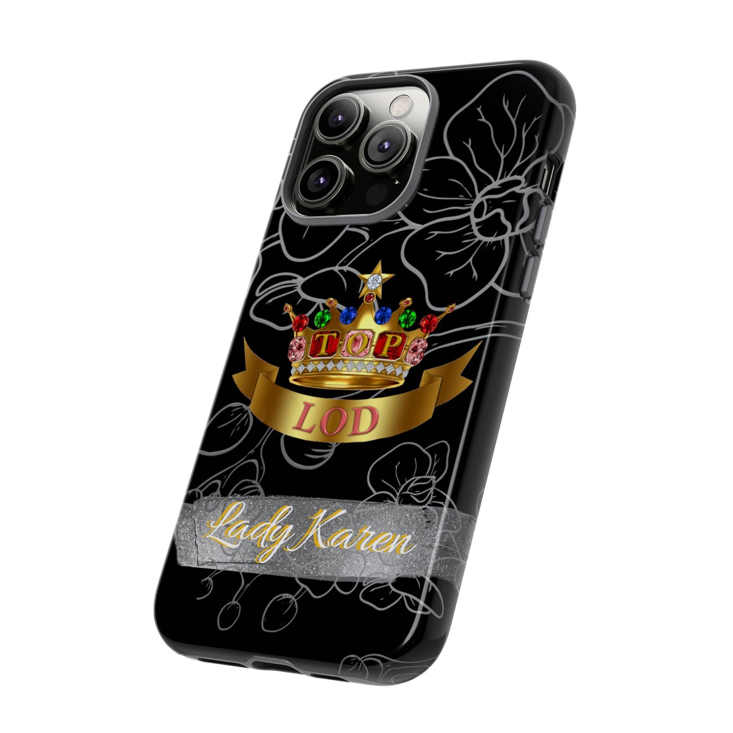 Top Ladies of Distinction, Inc. Black and Silver Phone Case