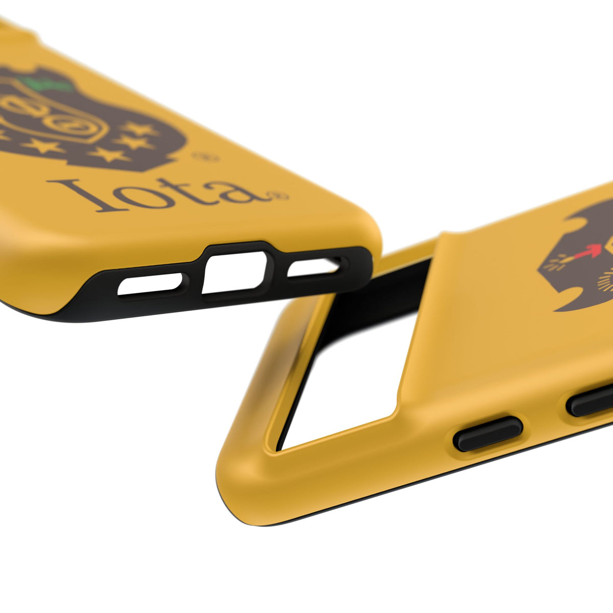 Iota Sorority Shield Phone Case — Greek Letter Tough Case (Yellow)