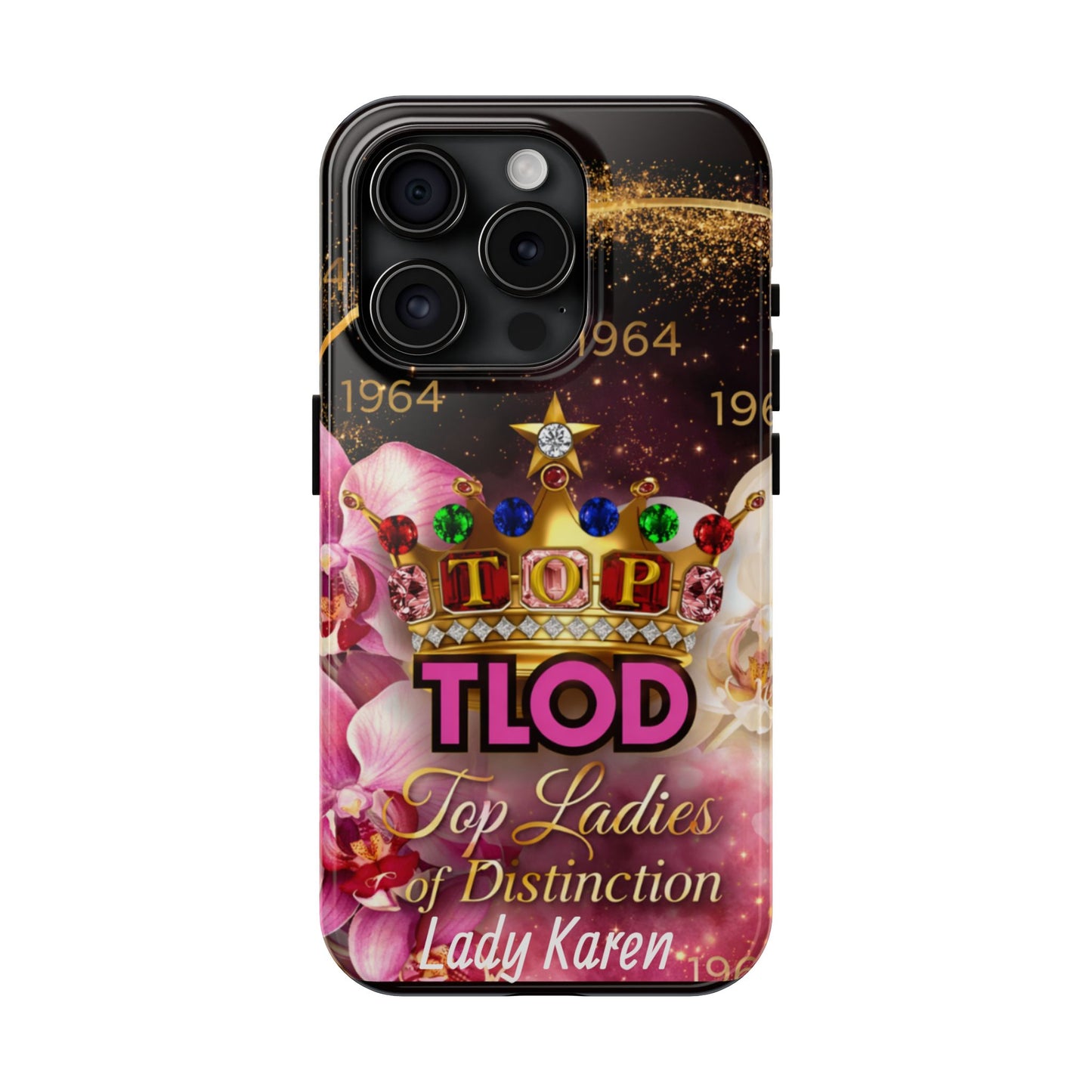 TLOD Crown Luxe Personalized Phone Case – Top Ladies of Distinction iPhone & Samsung Case | Custom Name Option