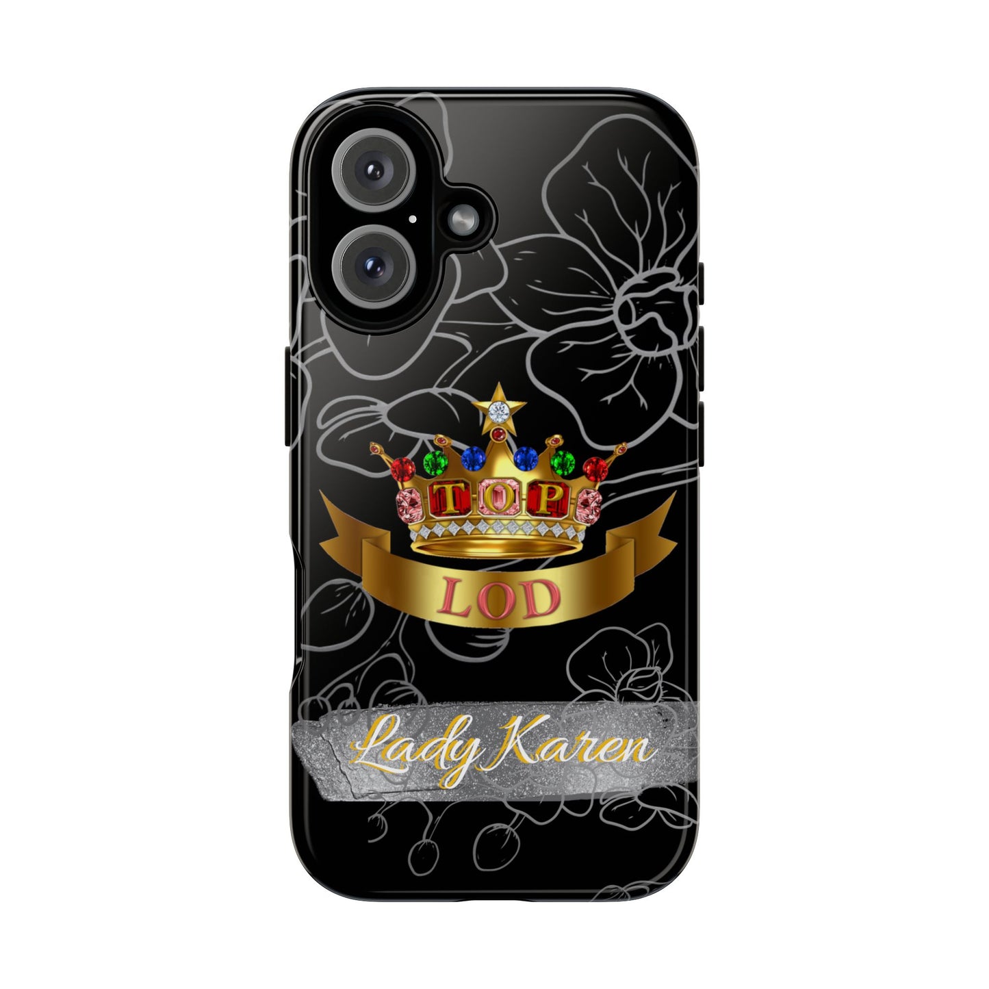 Top Ladies of Distinction, Inc. Black and Silver Phone Case