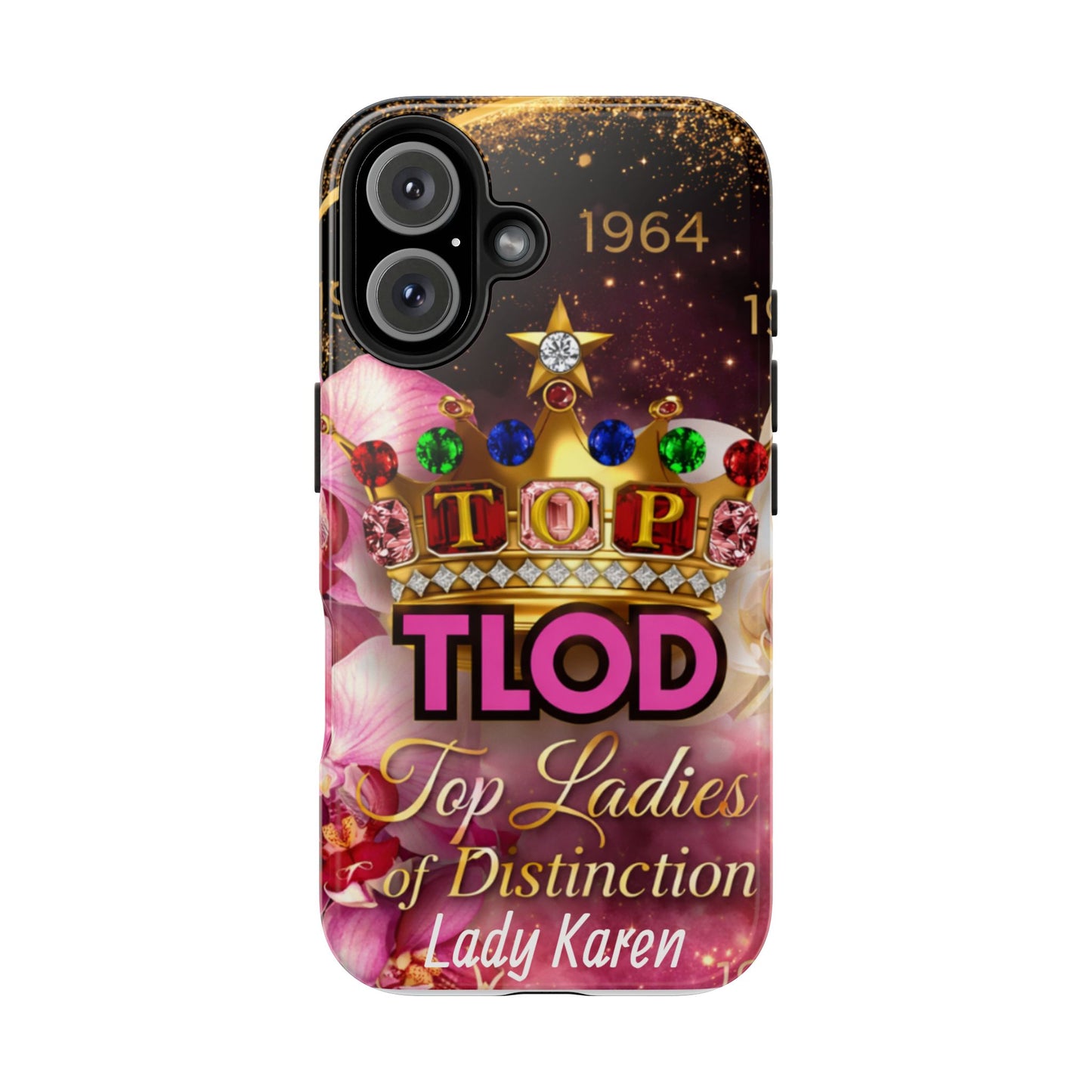 TLOD Crown Luxe Personalized Phone Case – Top Ladies of Distinction iPhone & Samsung Case | Custom Name Option