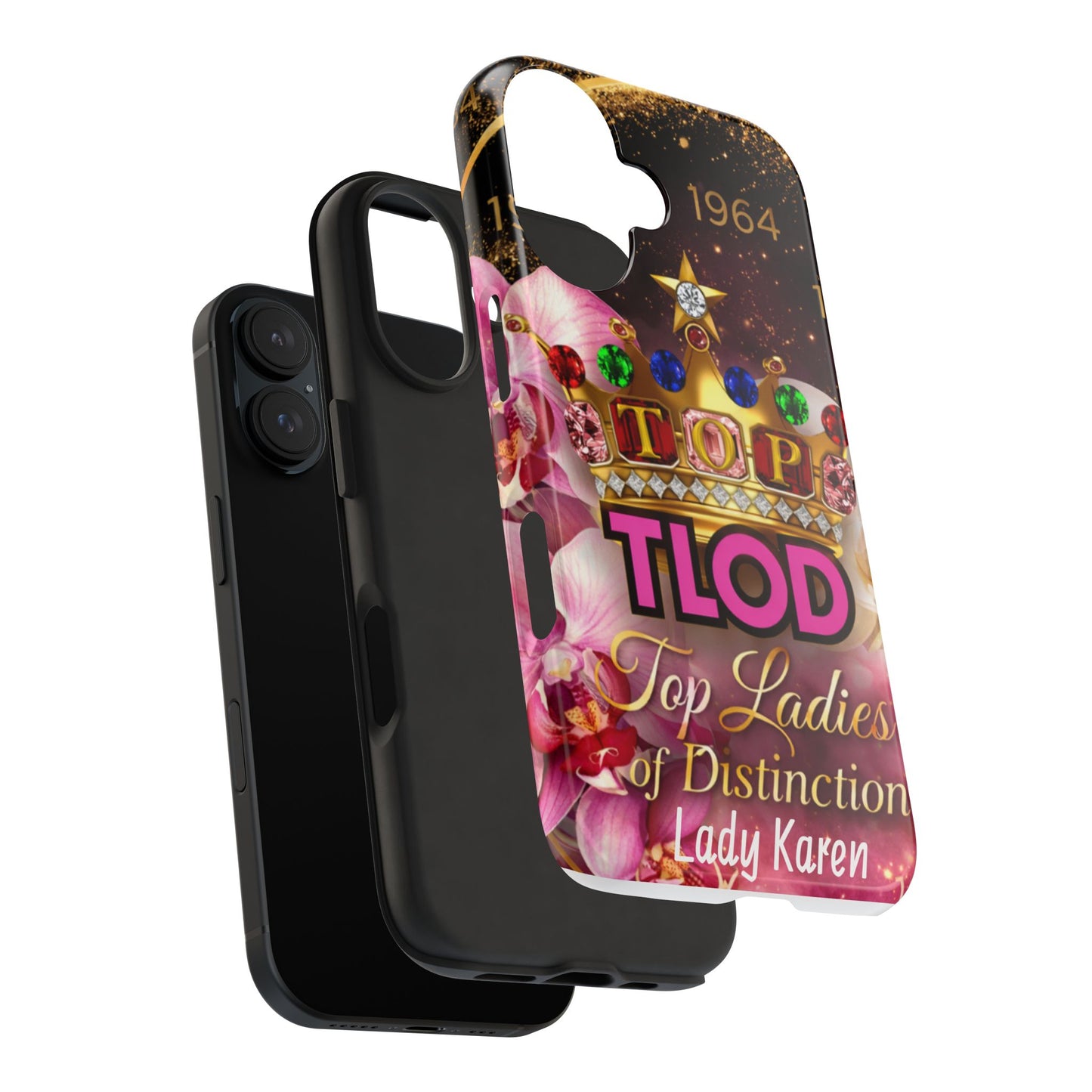 TLOD Crown Luxe Personalized Phone Case – Top Ladies of Distinction iPhone & Samsung Case | Custom Name Option