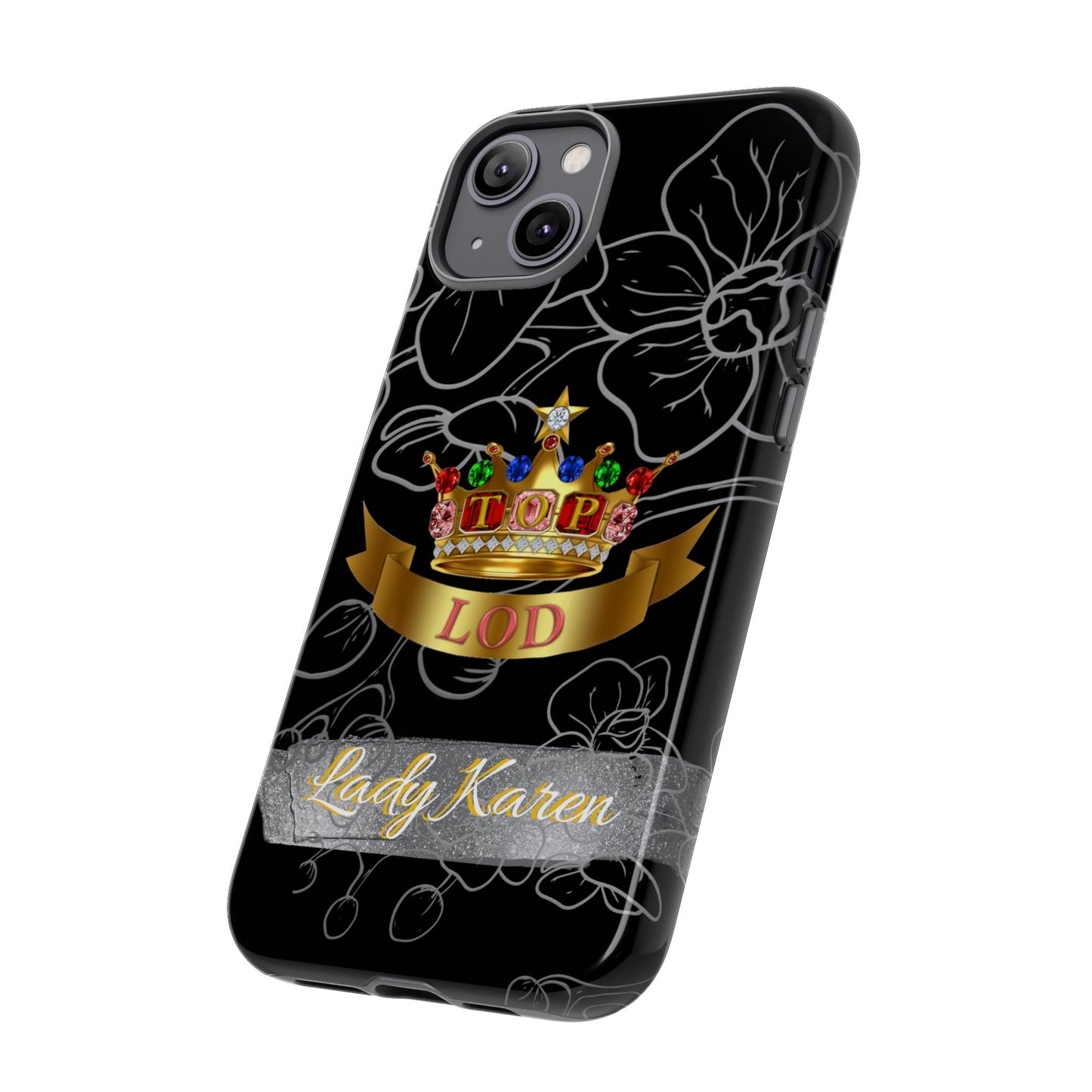 Top Ladies of Distinction, Inc. Black and Silver Phone Case