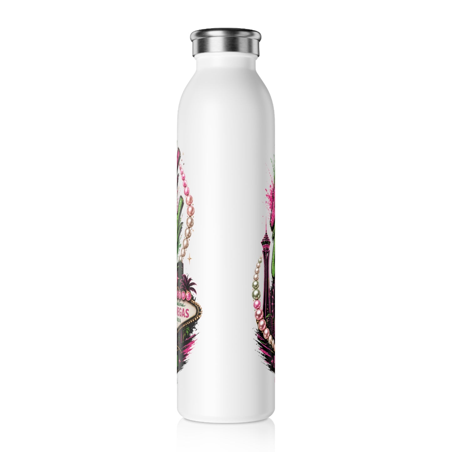Boulé 2026 Las Vegas Insulated Water Bottle – “Elevated & Unmatched” Pink & Green Takeover | Stainless Steel Travel Bottle
