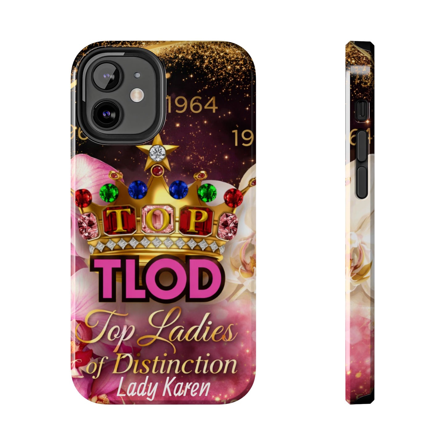 TLOD Crown Luxe Personalized Phone Case – Top Ladies of Distinction iPhone & Samsung Case | Custom Name Option