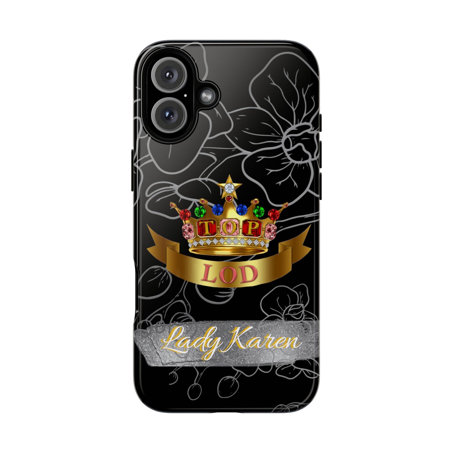 Top Ladies of Distinction, Inc. Black and Silver Phone Case