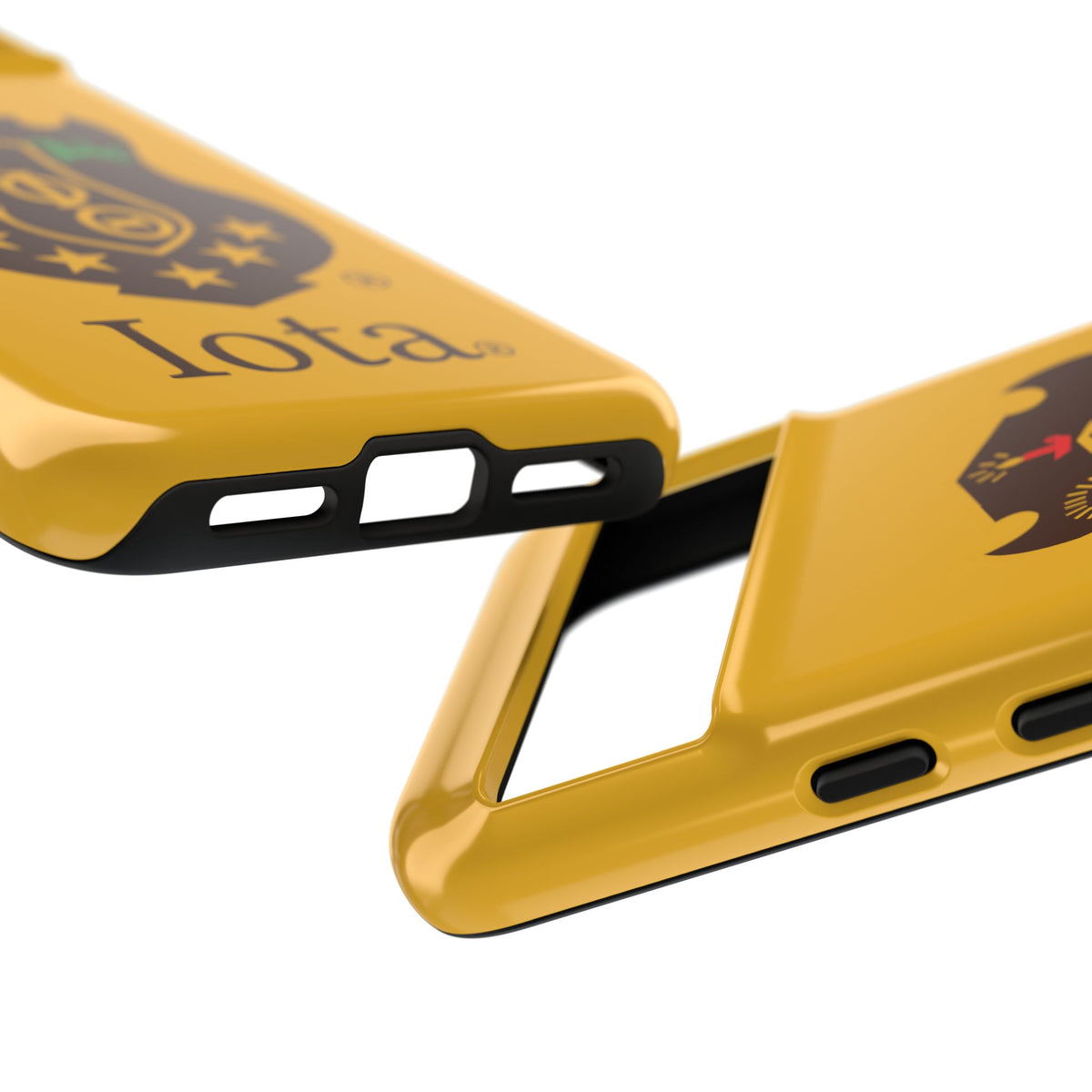 Iota Sorority Shield Phone Case — Greek Letter Tough Case (Yellow)