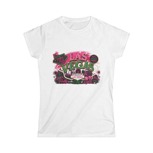 Las Vegas Sign Women's Tee - Retro Neon Vegas Vacation T-Shirt