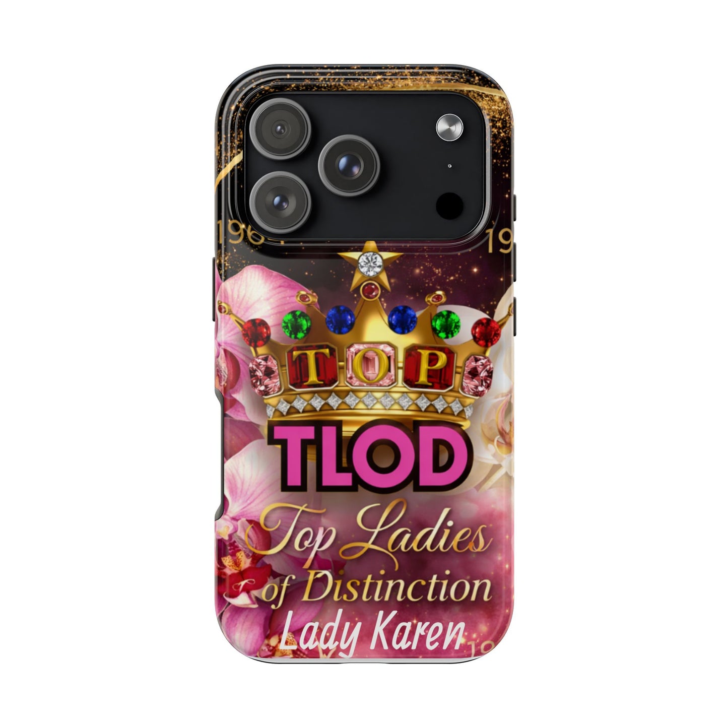 TLOD Crown Luxe Personalized Phone Case – Top Ladies of Distinction iPhone & Samsung Case | Custom Name Option