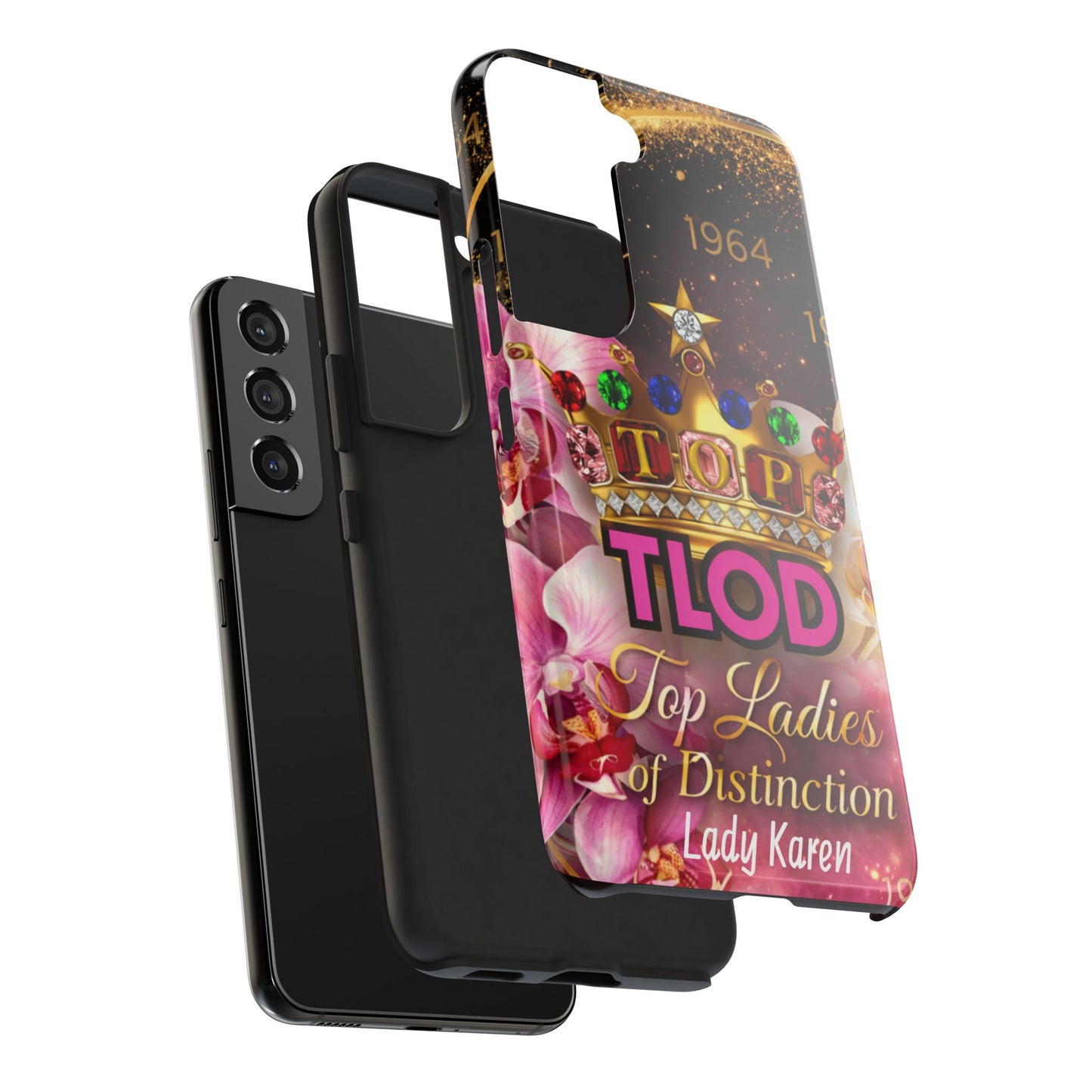 TLOD Crown Luxe Personalized Phone Case – Top Ladies of Distinction iPhone & Samsung Case | Custom Name Option