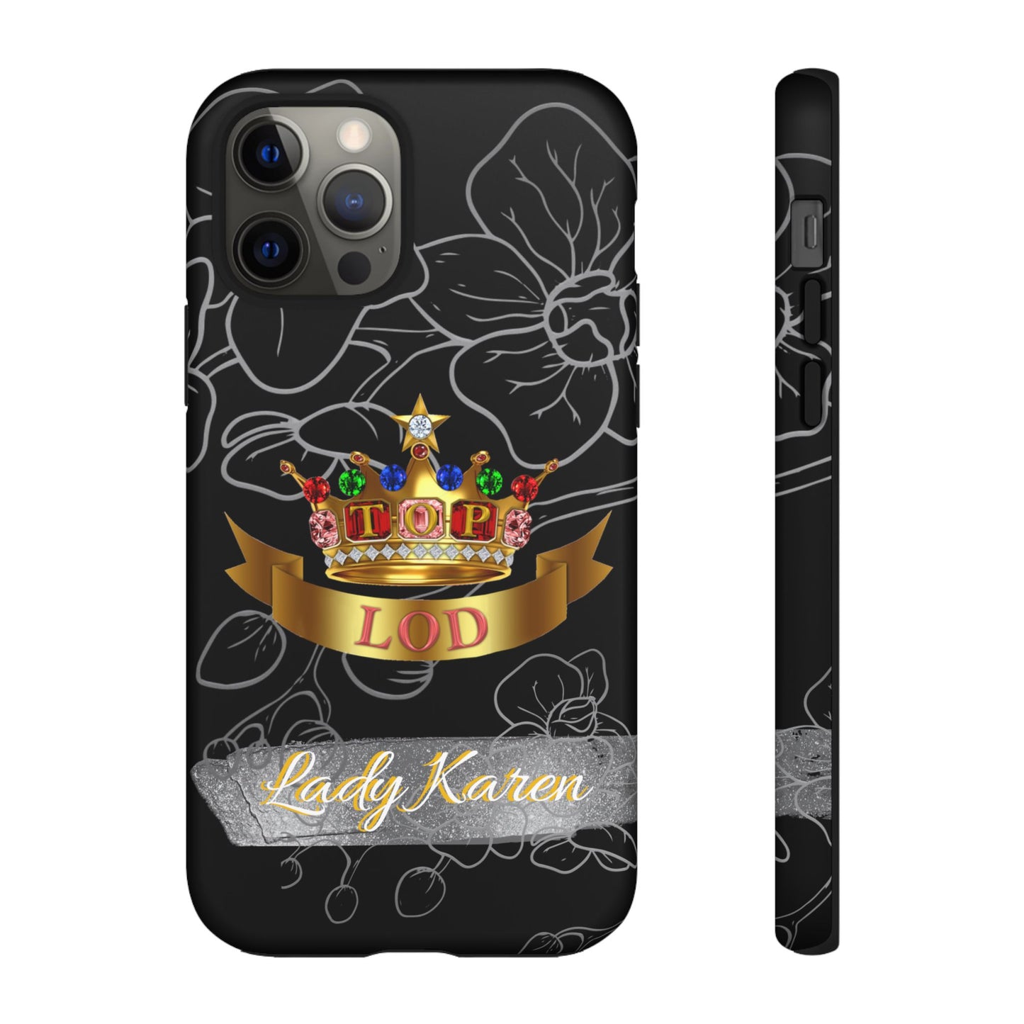 Top Ladies of Distinction, Inc. Black and Silver Phone Case