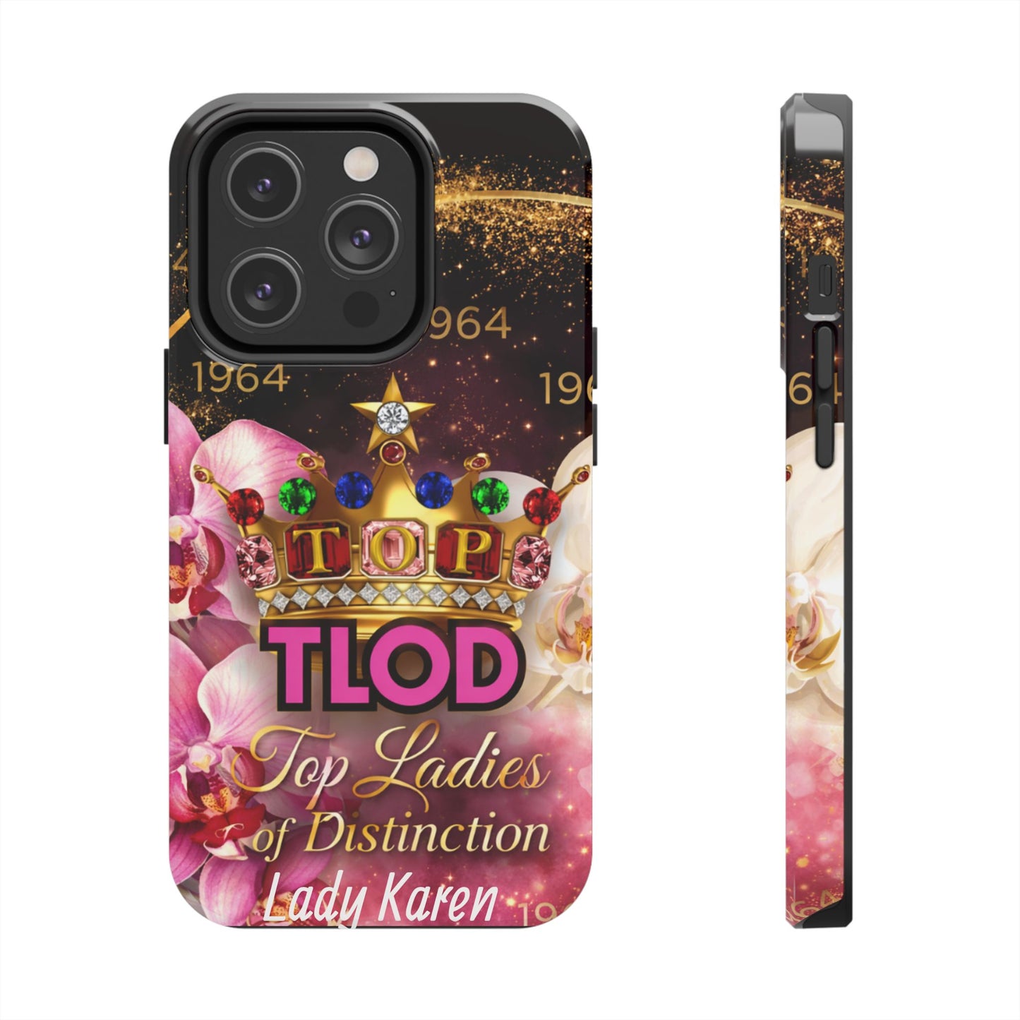 TLOD Crown Luxe Personalized Phone Case – Top Ladies of Distinction iPhone & Samsung Case | Custom Name Option