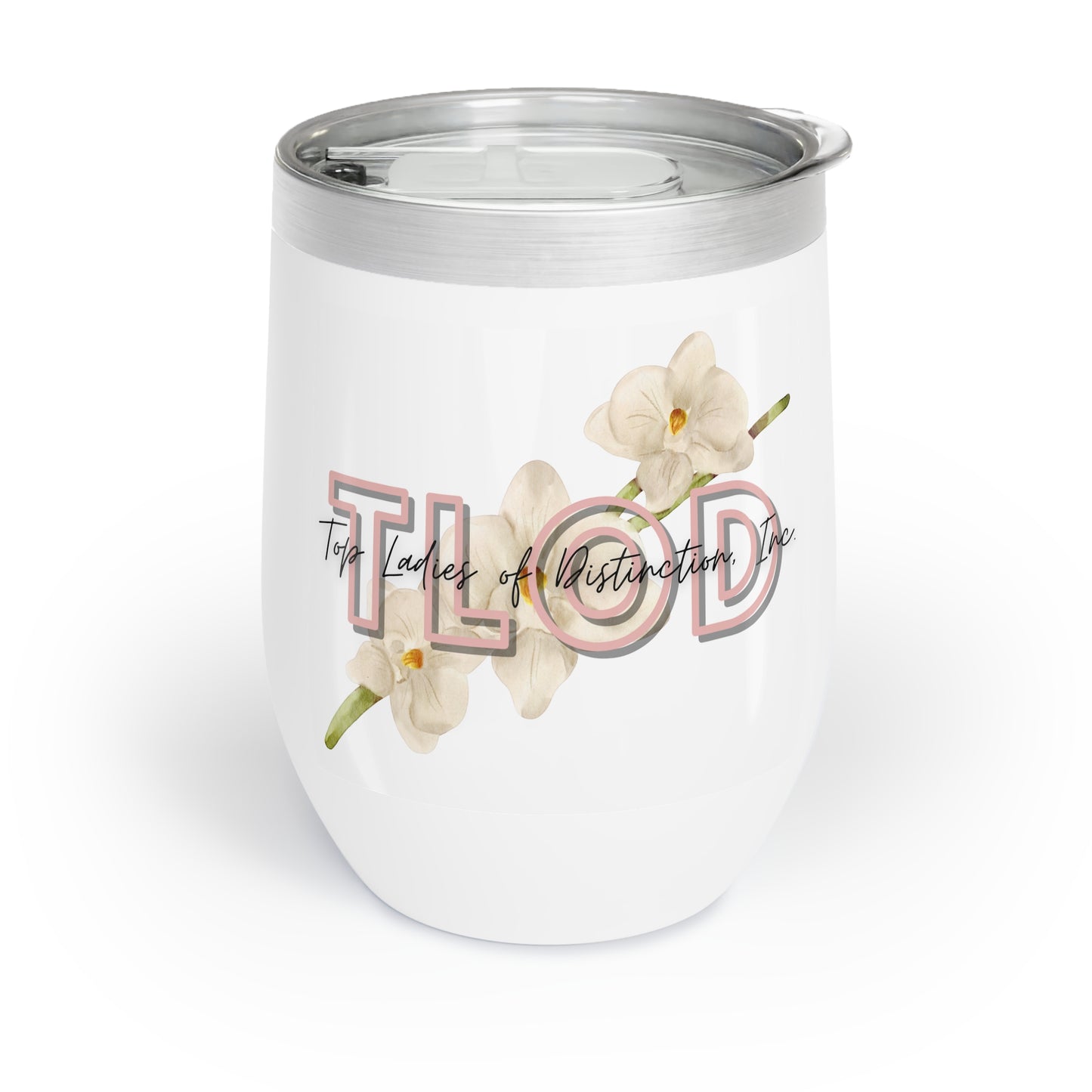 Chic Floral Wine Tumbler, Cute Gift for Wine Lovers, Personalized Drinkware, Birthday, Wedding, Housewarming, Outdoor Parties, Floral Design