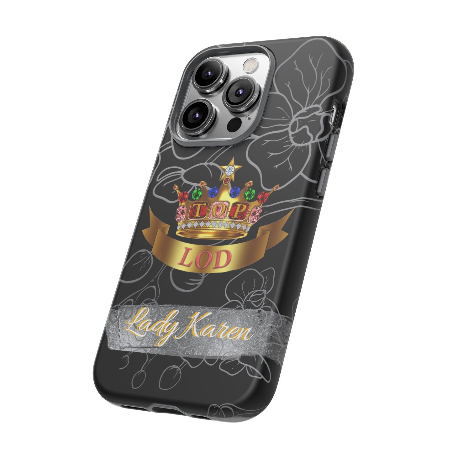 Top Ladies of Distinction, Inc. Black and Silver Phone Case