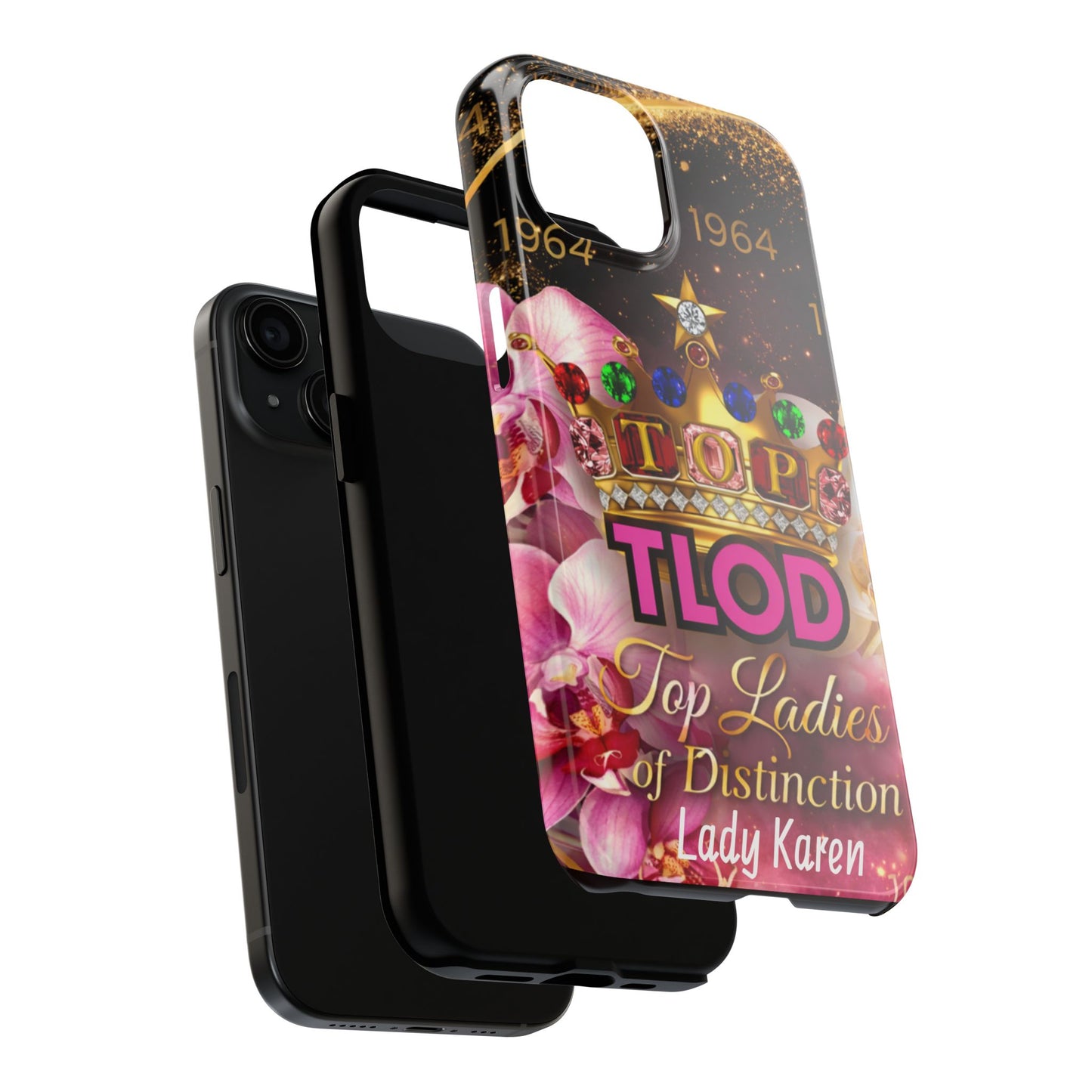 TLOD Crown Luxe Personalized Phone Case – Top Ladies of Distinction iPhone & Samsung Case | Custom Name Option