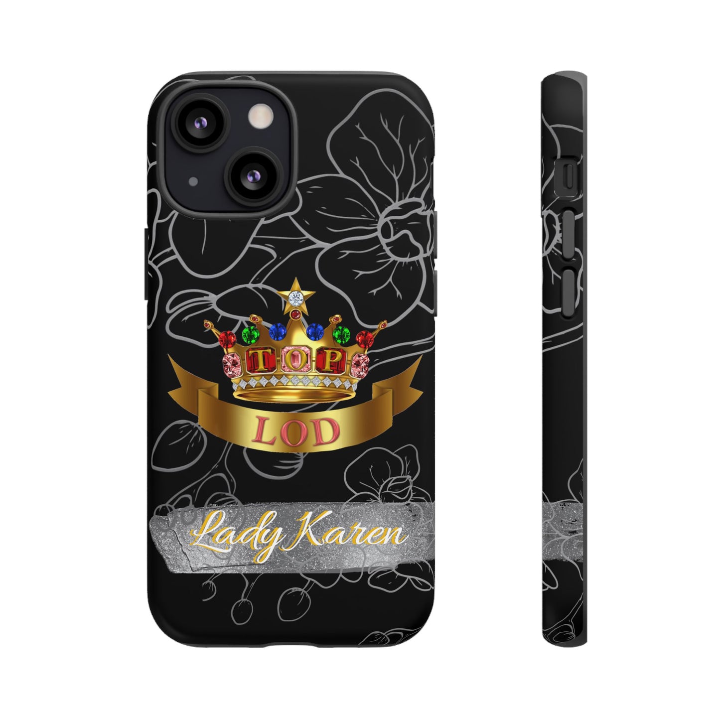 Top Ladies of Distinction, Inc. Black and Silver Phone Case