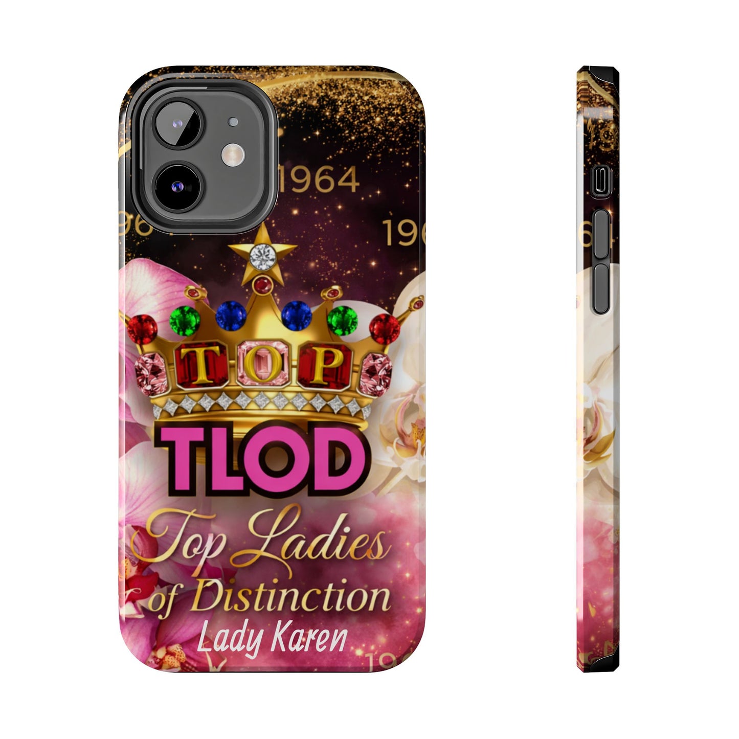 TLOD Crown Luxe Personalized Phone Case – Top Ladies of Distinction iPhone & Samsung Case | Custom Name Option