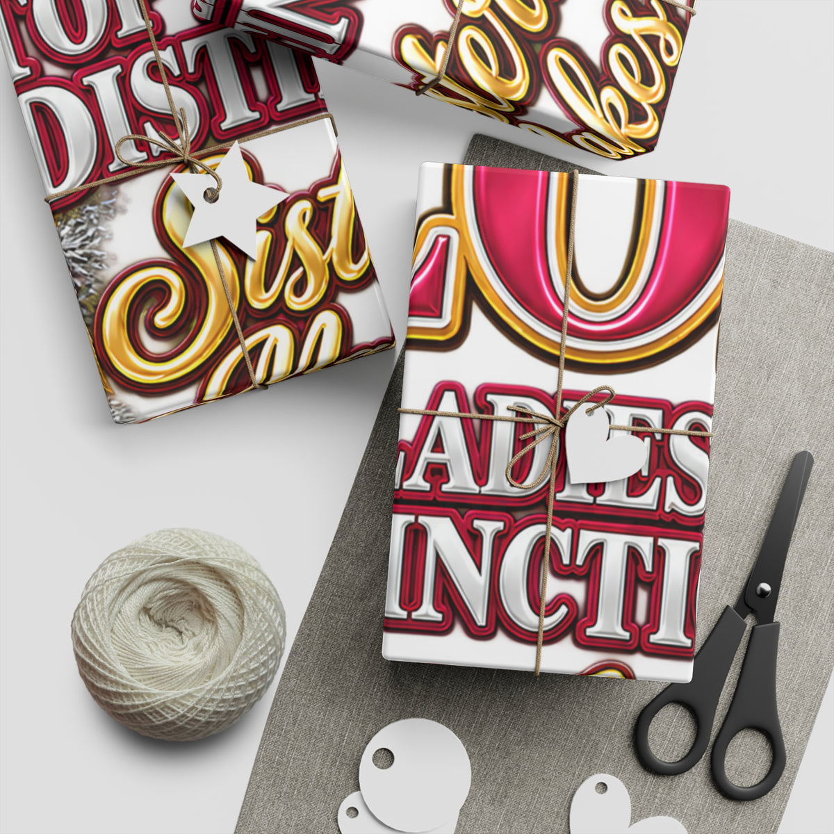 Wrapping Paper - "TLOD Top Ladies of Distinction: Sisterhood Makes the Season Bright"