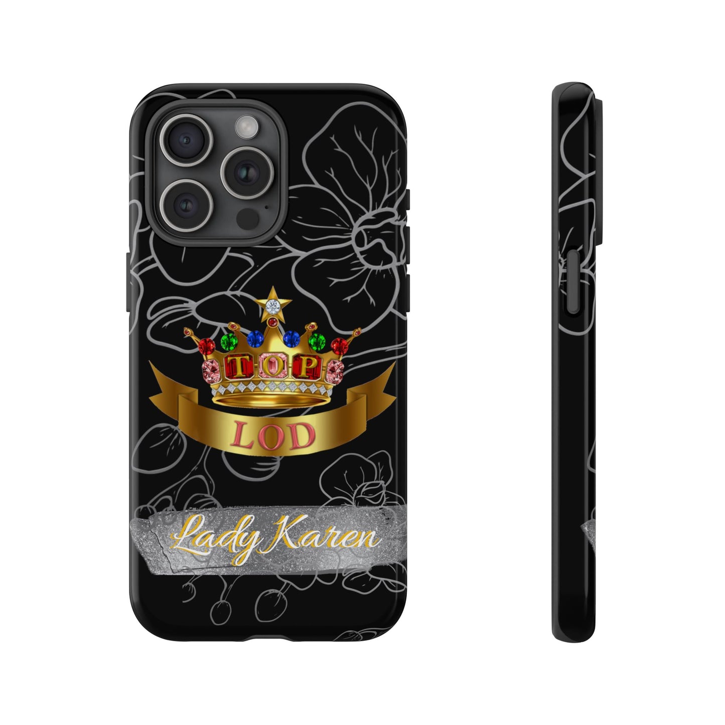 Top Ladies of Distinction, Inc. Black and Silver Phone Case