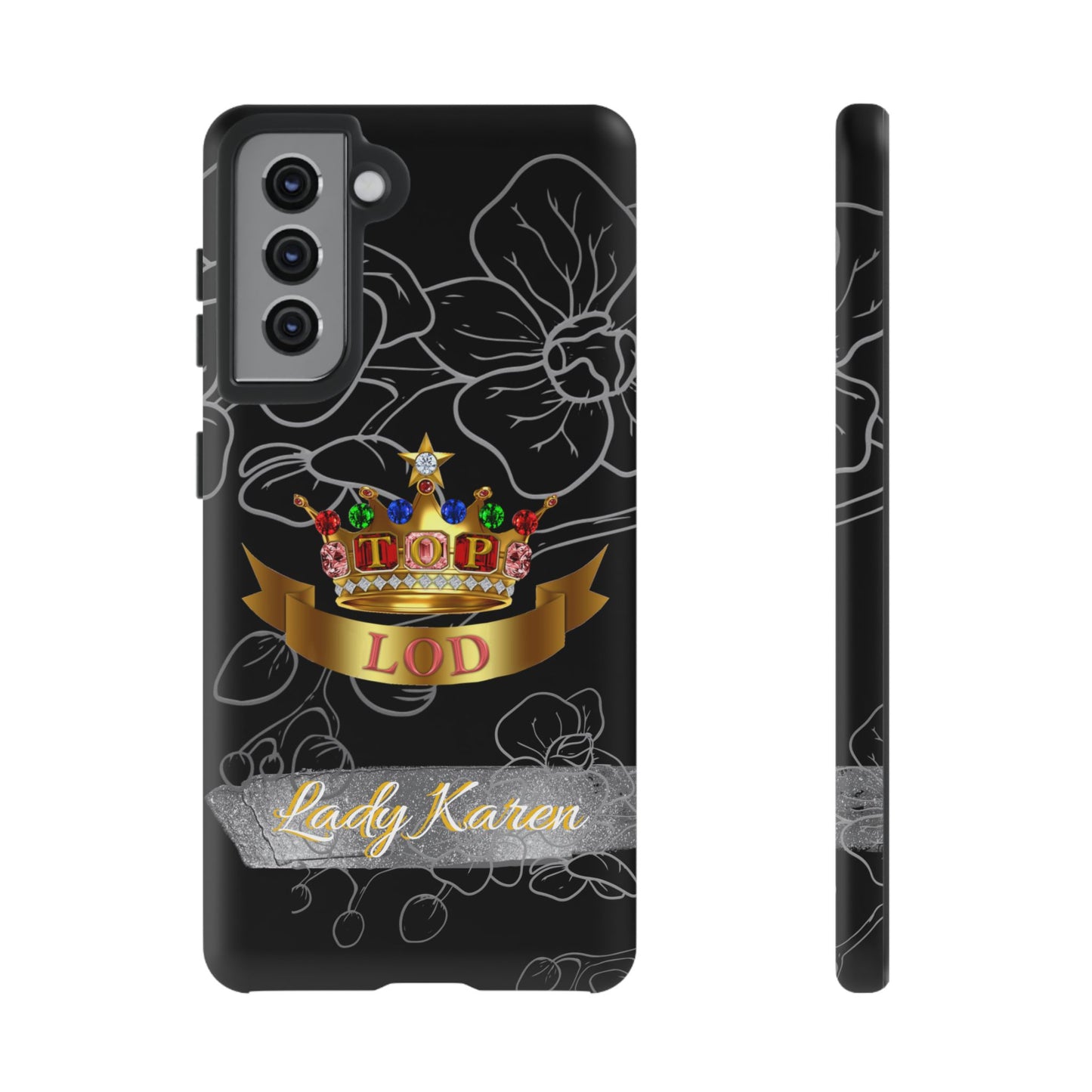 Top Ladies of Distinction, Inc. Black and Silver Phone Case