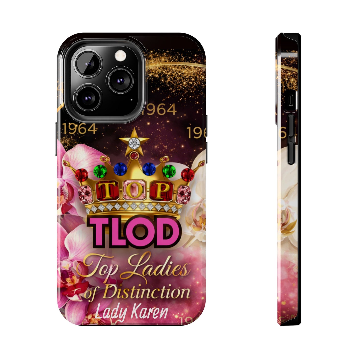 TLOD Crown Luxe Personalized Phone Case – Top Ladies of Distinction iPhone & Samsung Case | Custom Name Option