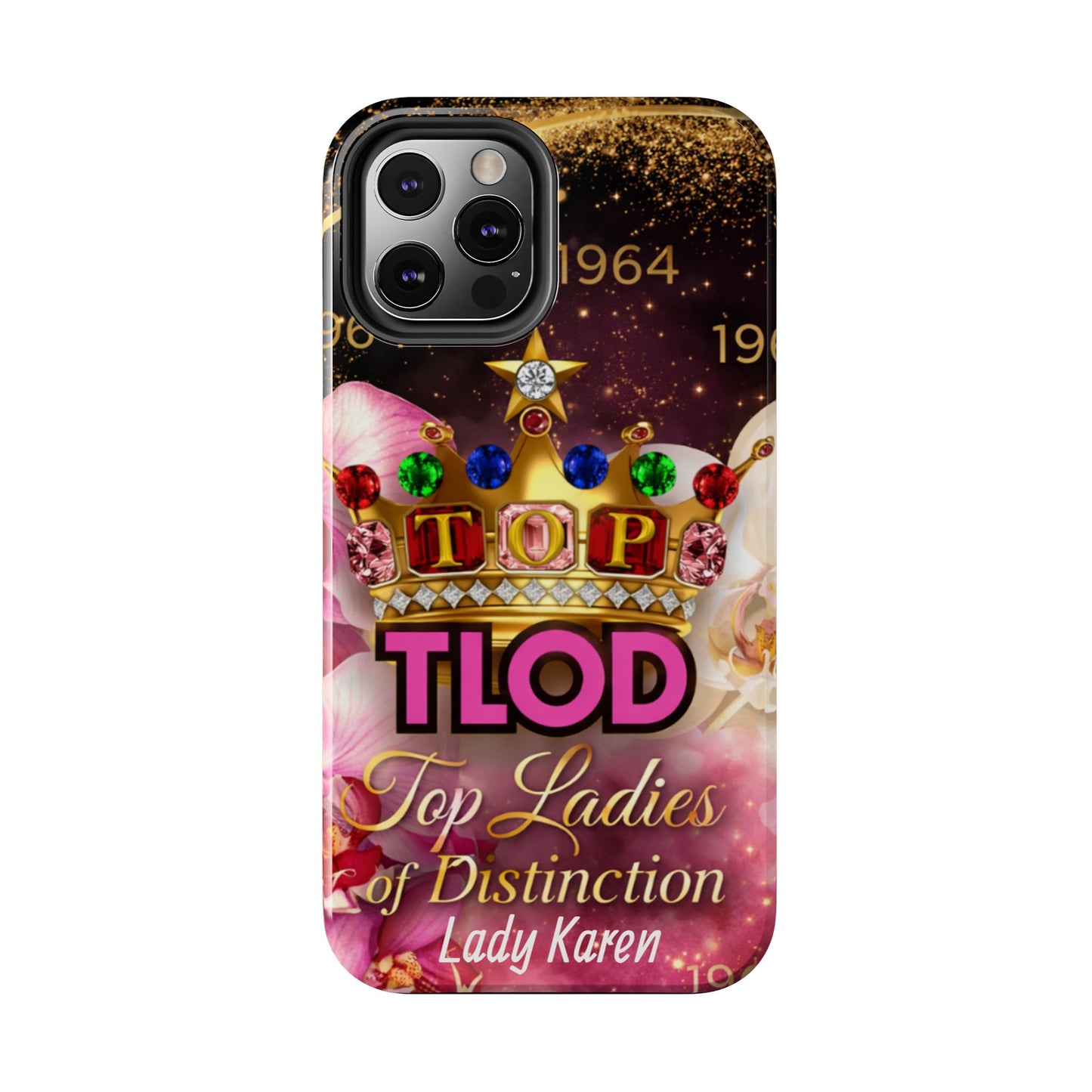 TLOD Crown Luxe Personalized Phone Case – Top Ladies of Distinction iPhone & Samsung Case | Custom Name Option