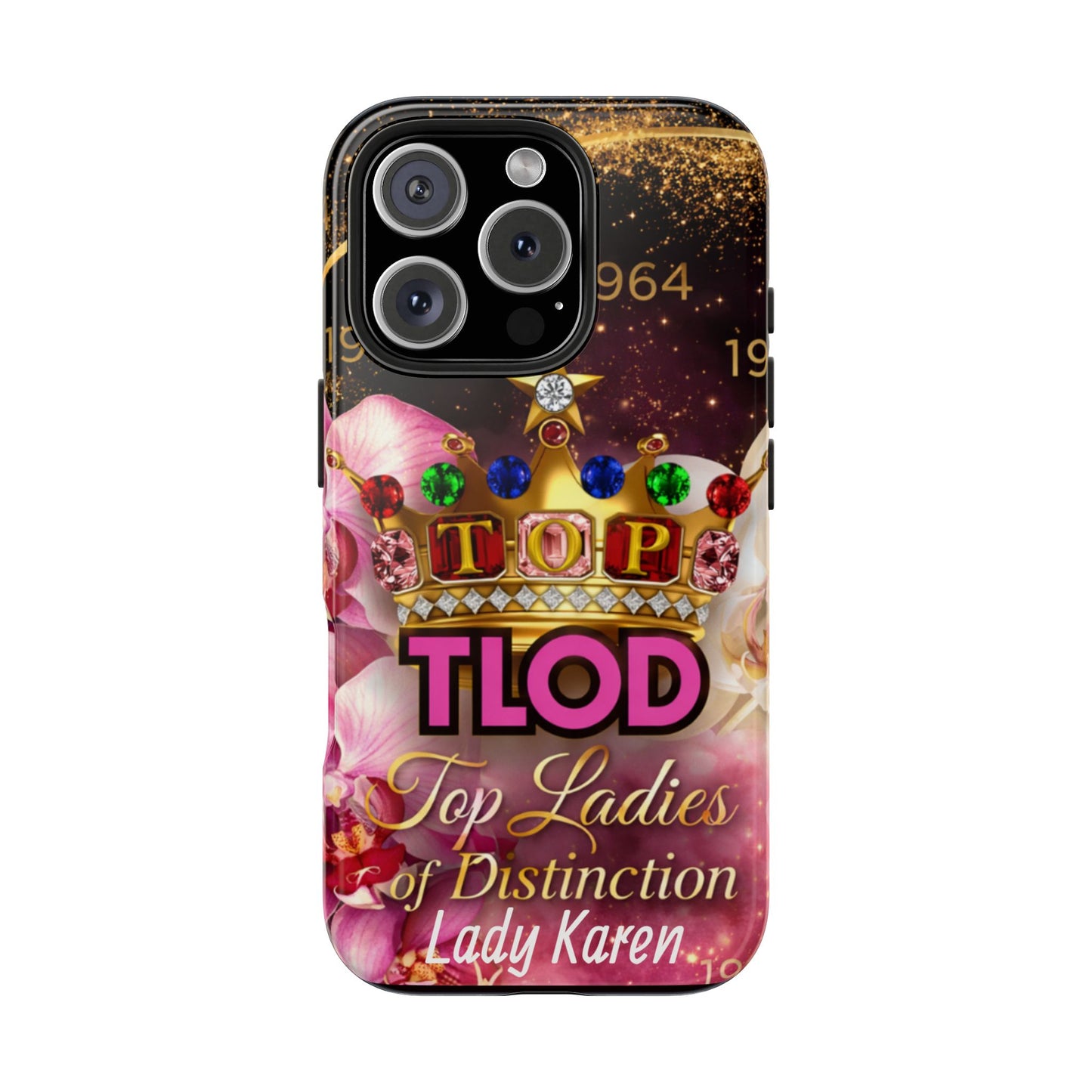 TLOD Crown Luxe Personalized Phone Case – Top Ladies of Distinction iPhone & Samsung Case | Custom Name Option