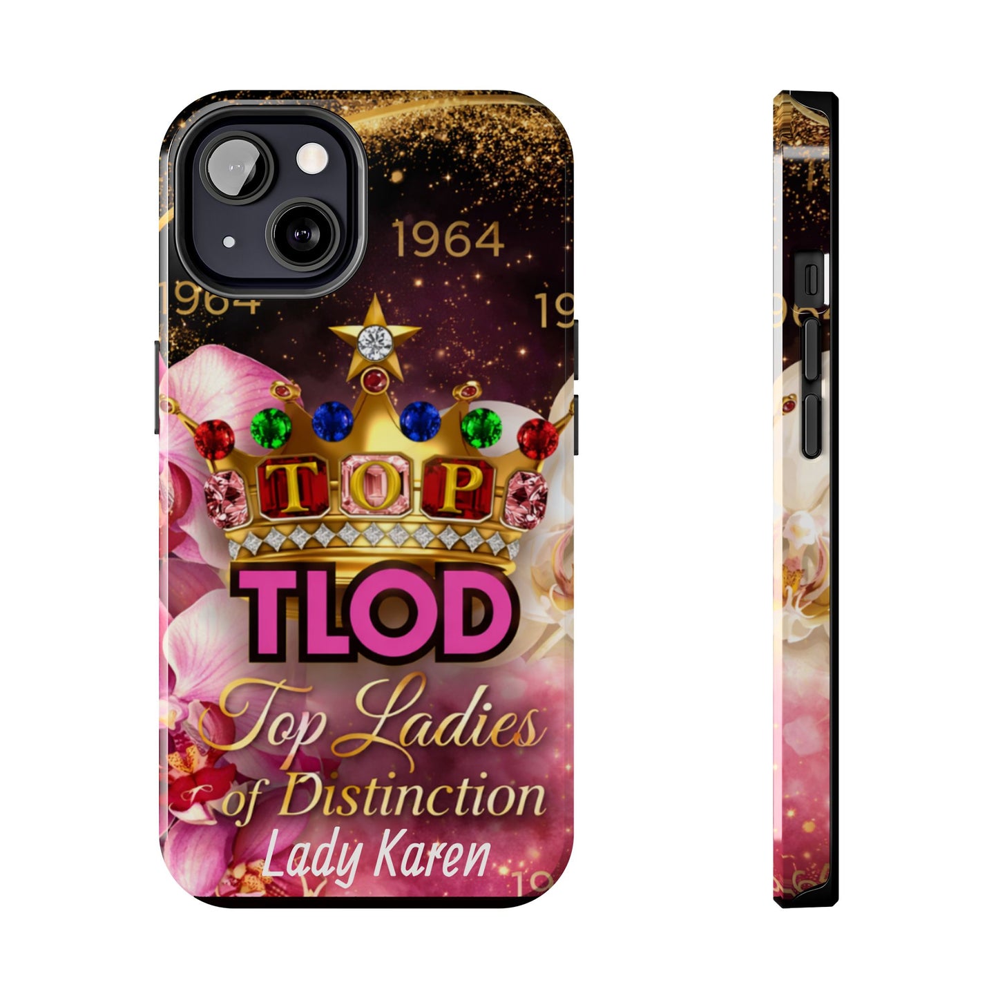 TLOD Crown Luxe Personalized Phone Case – Top Ladies of Distinction iPhone & Samsung Case | Custom Name Option