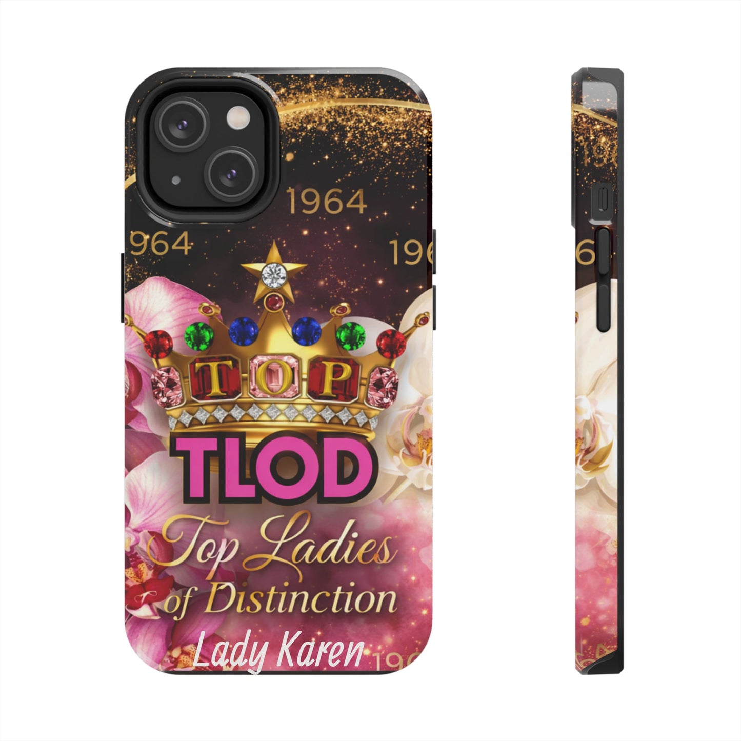 TLOD Crown Luxe Personalized Phone Case – Top Ladies of Distinction iPhone & Samsung Case | Custom Name Option