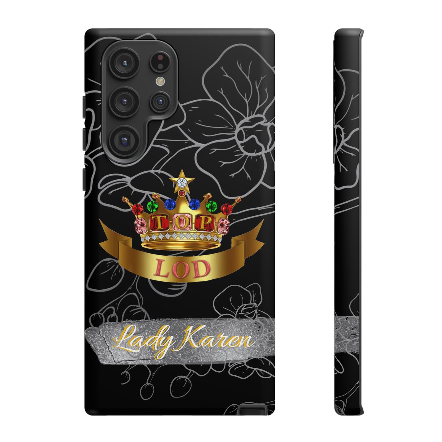 Top Ladies of Distinction, Inc. Black and Silver Phone Case