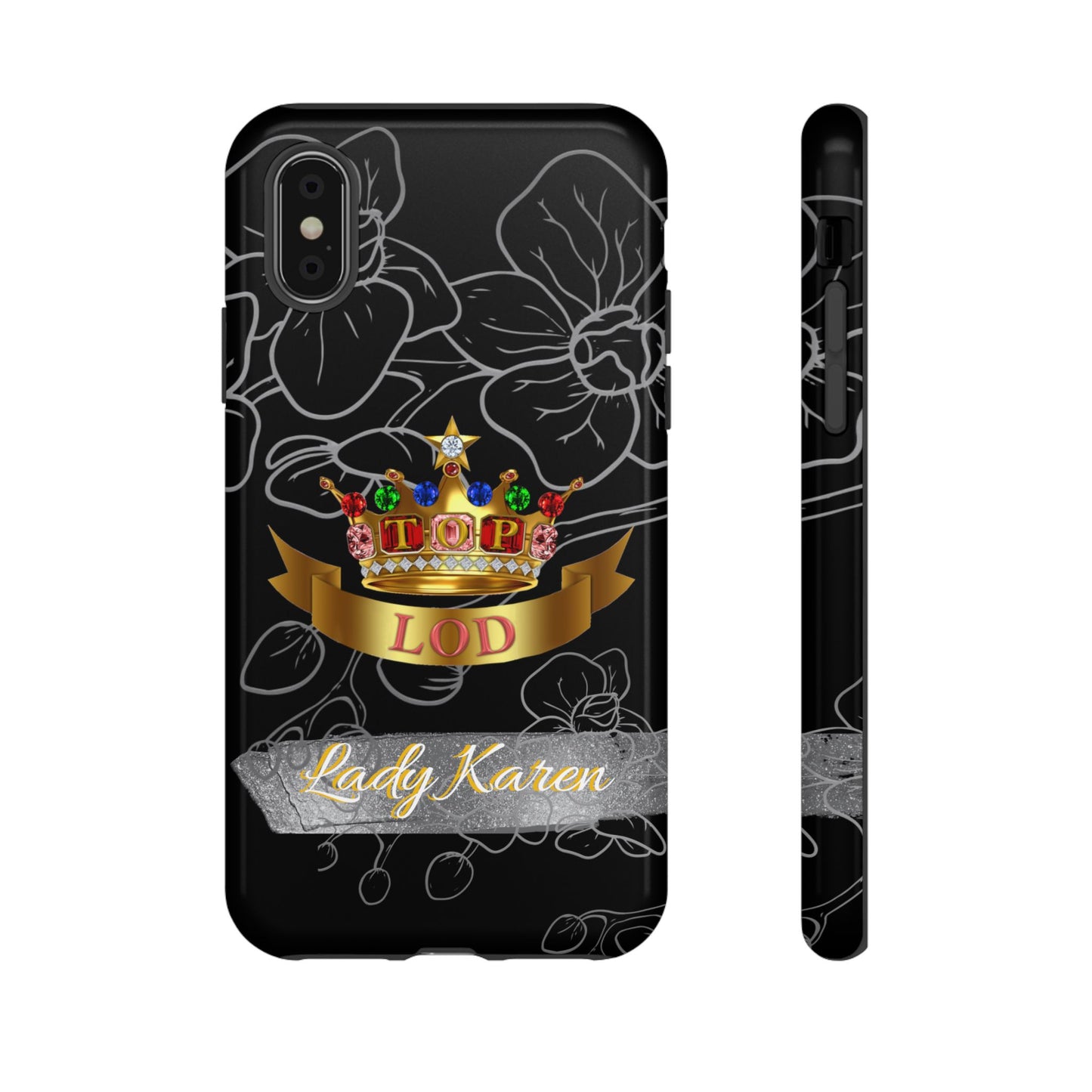 Top Ladies of Distinction, Inc. Black and Silver Phone Case