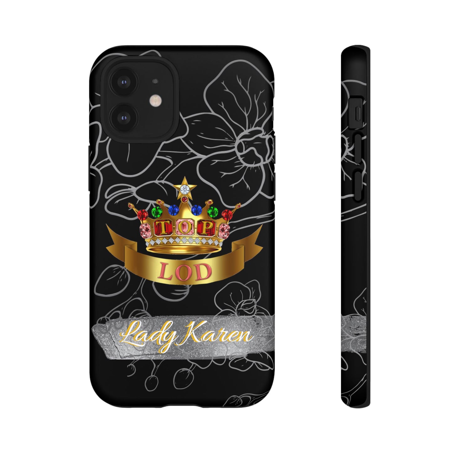 Top Ladies of Distinction, Inc. Black and Silver Phone Case