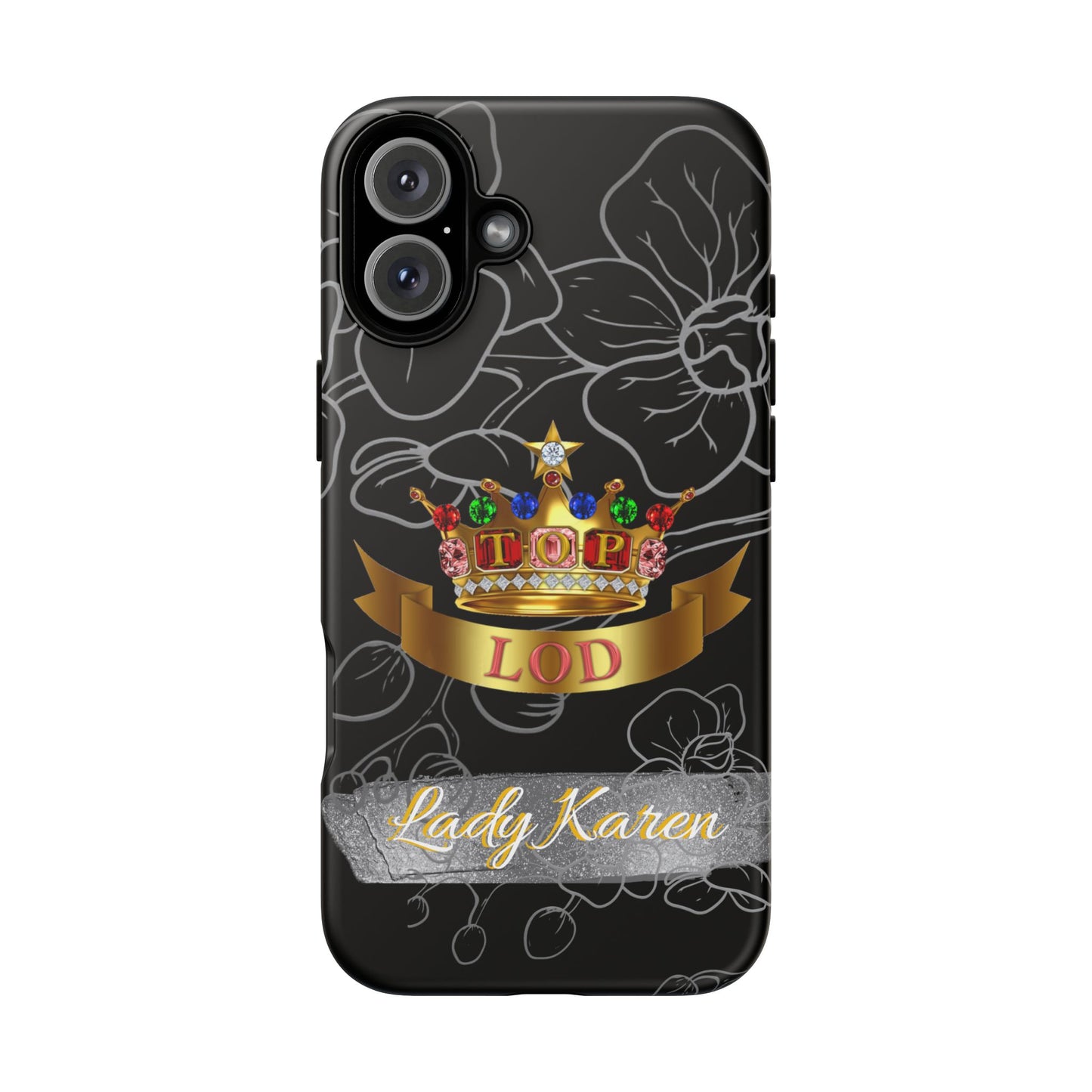 Top Ladies of Distinction, Inc. Black and Silver Phone Case