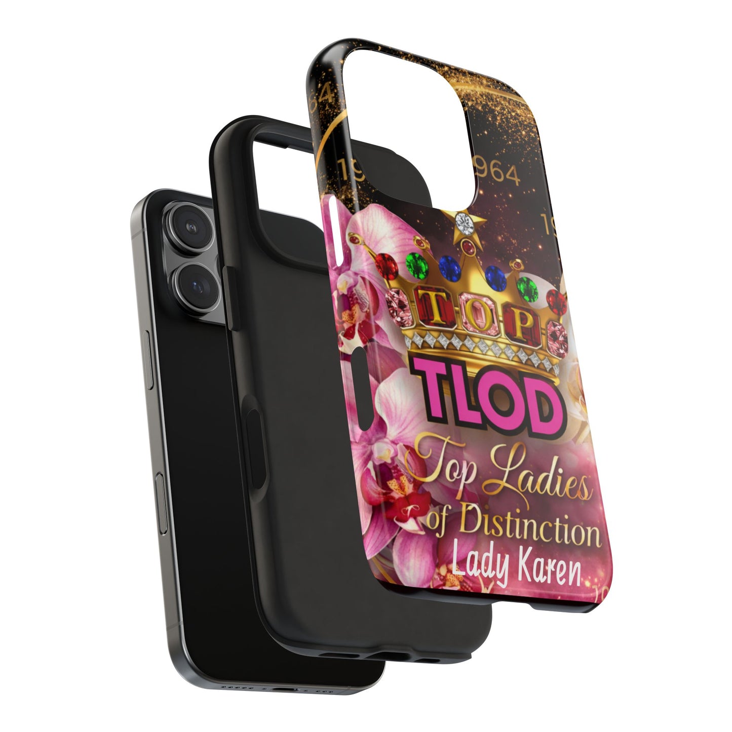 TLOD Crown Luxe Personalized Phone Case – Top Ladies of Distinction iPhone & Samsung Case | Custom Name Option