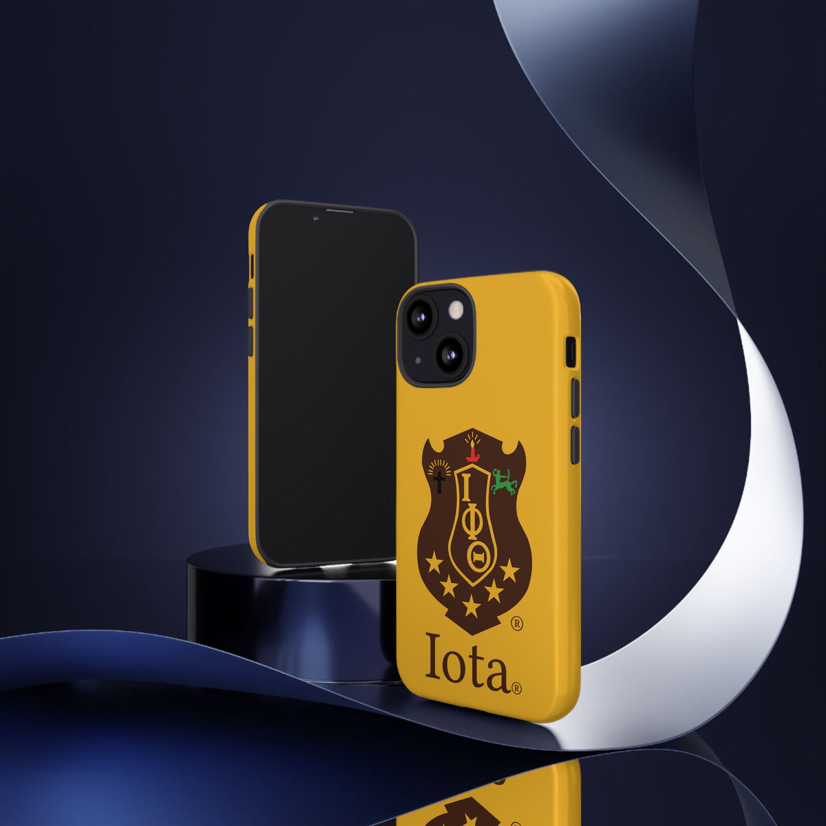 Iota Sorority Shield Phone Case — Greek Letter Tough Case (Yellow)