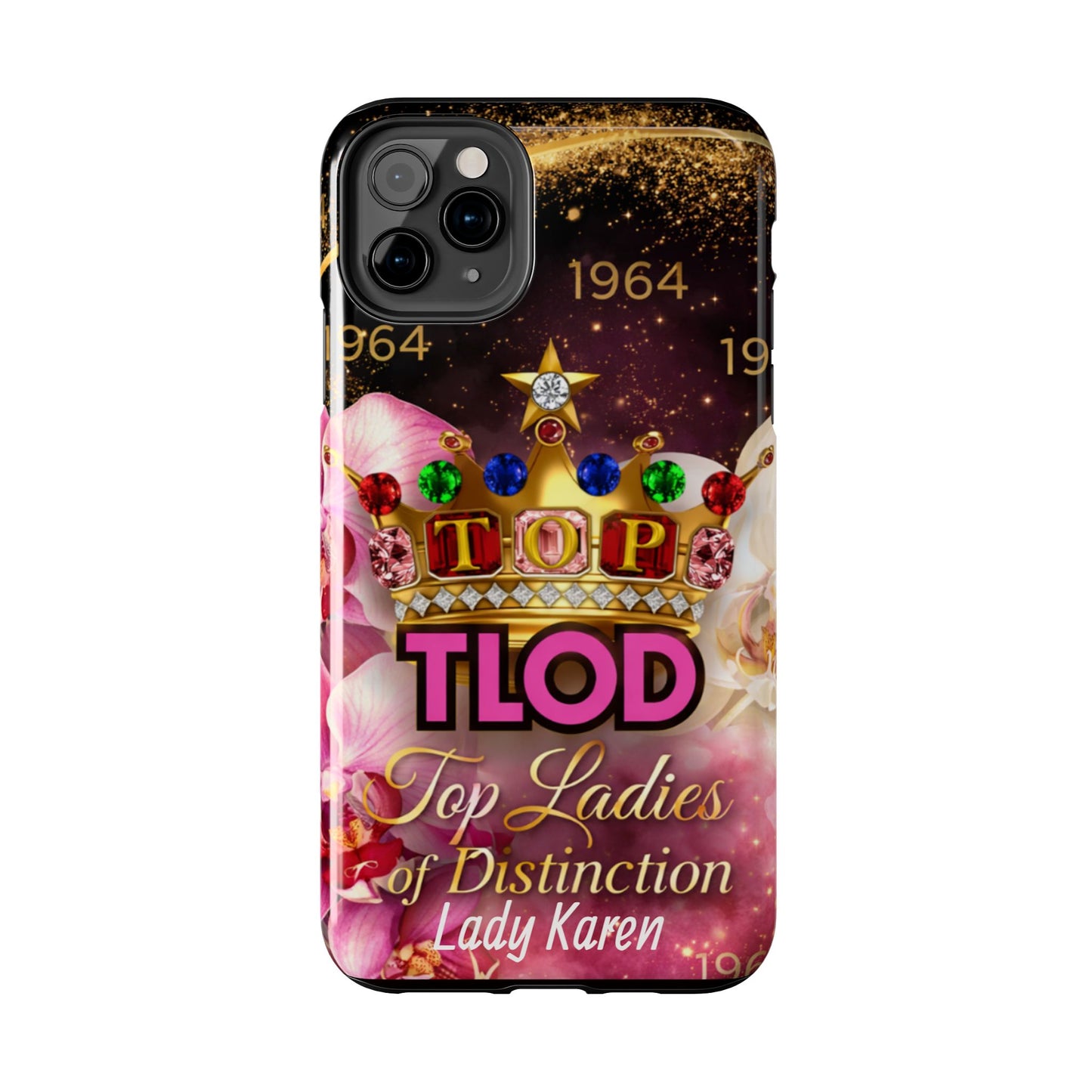 TLOD Crown Luxe Personalized Phone Case – Top Ladies of Distinction iPhone & Samsung Case | Custom Name Option