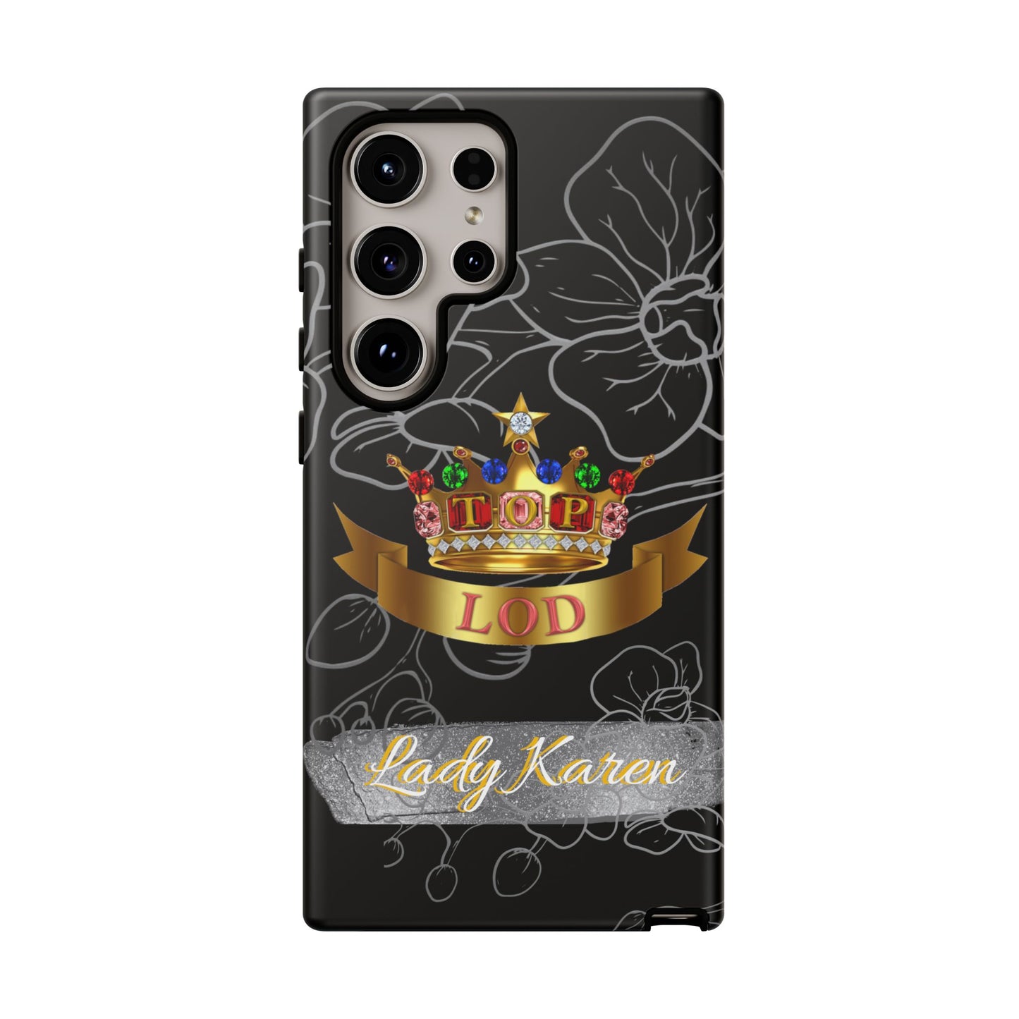 Top Ladies of Distinction, Inc. Black and Silver Phone Case