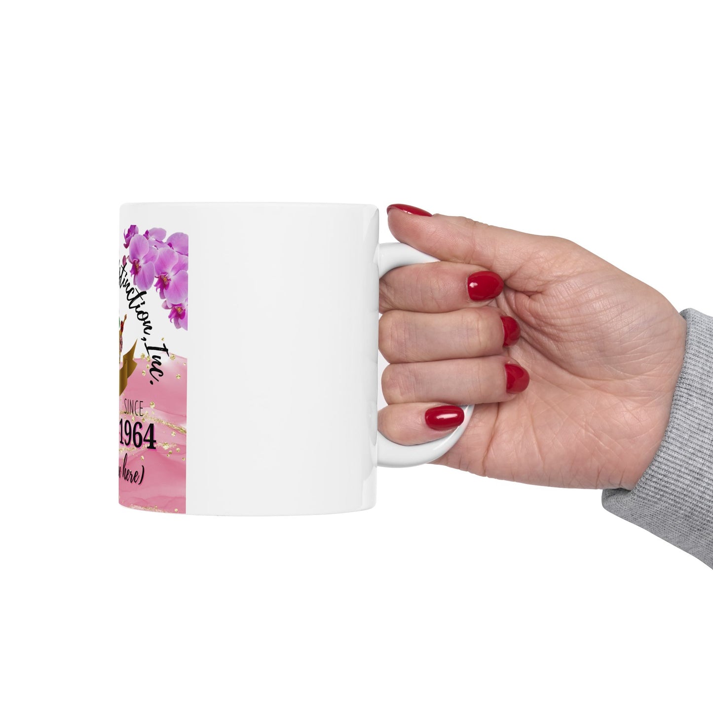 "Custom 11 oz Top Ladies of Distinction Coffee Mug – Personalized TLOD Gift with Elegant Design