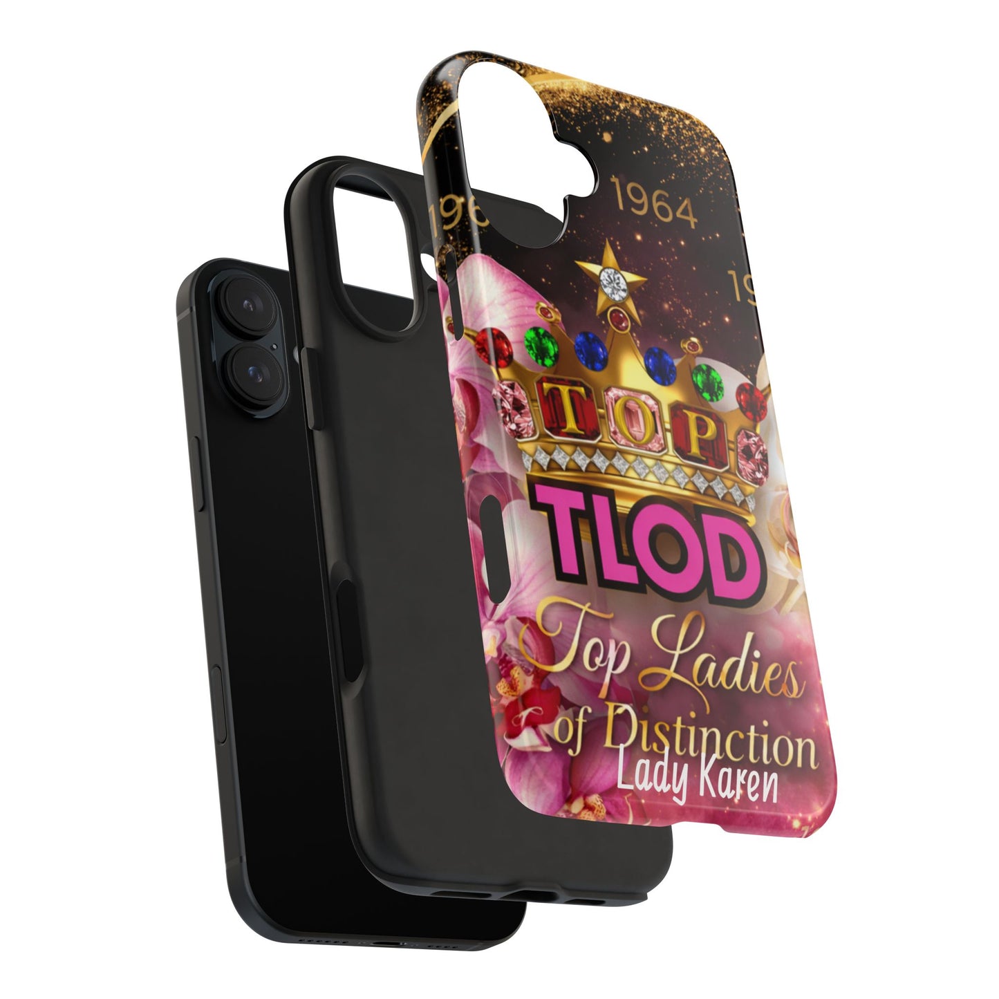 TLOD Crown Luxe Personalized Phone Case – Top Ladies of Distinction iPhone & Samsung Case | Custom Name Option