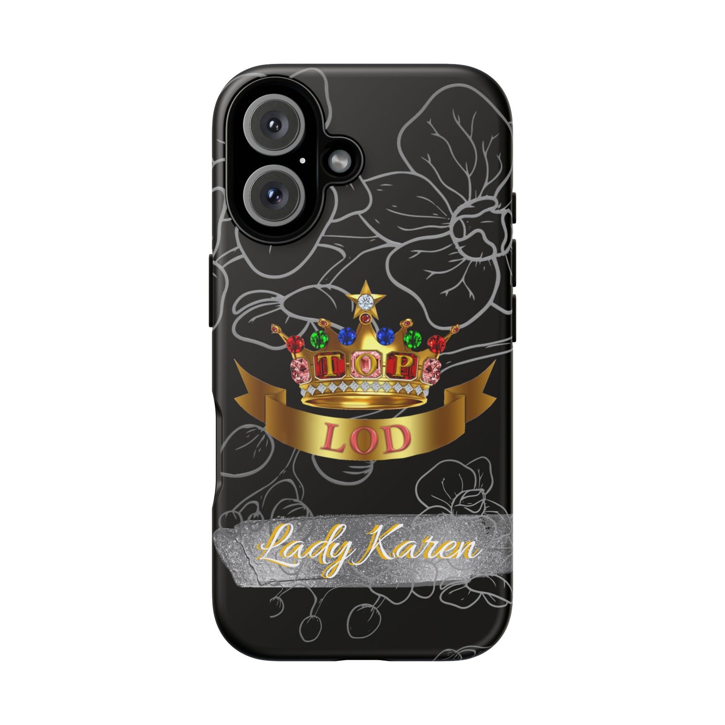 Top Ladies of Distinction, Inc. Black and Silver Phone Case