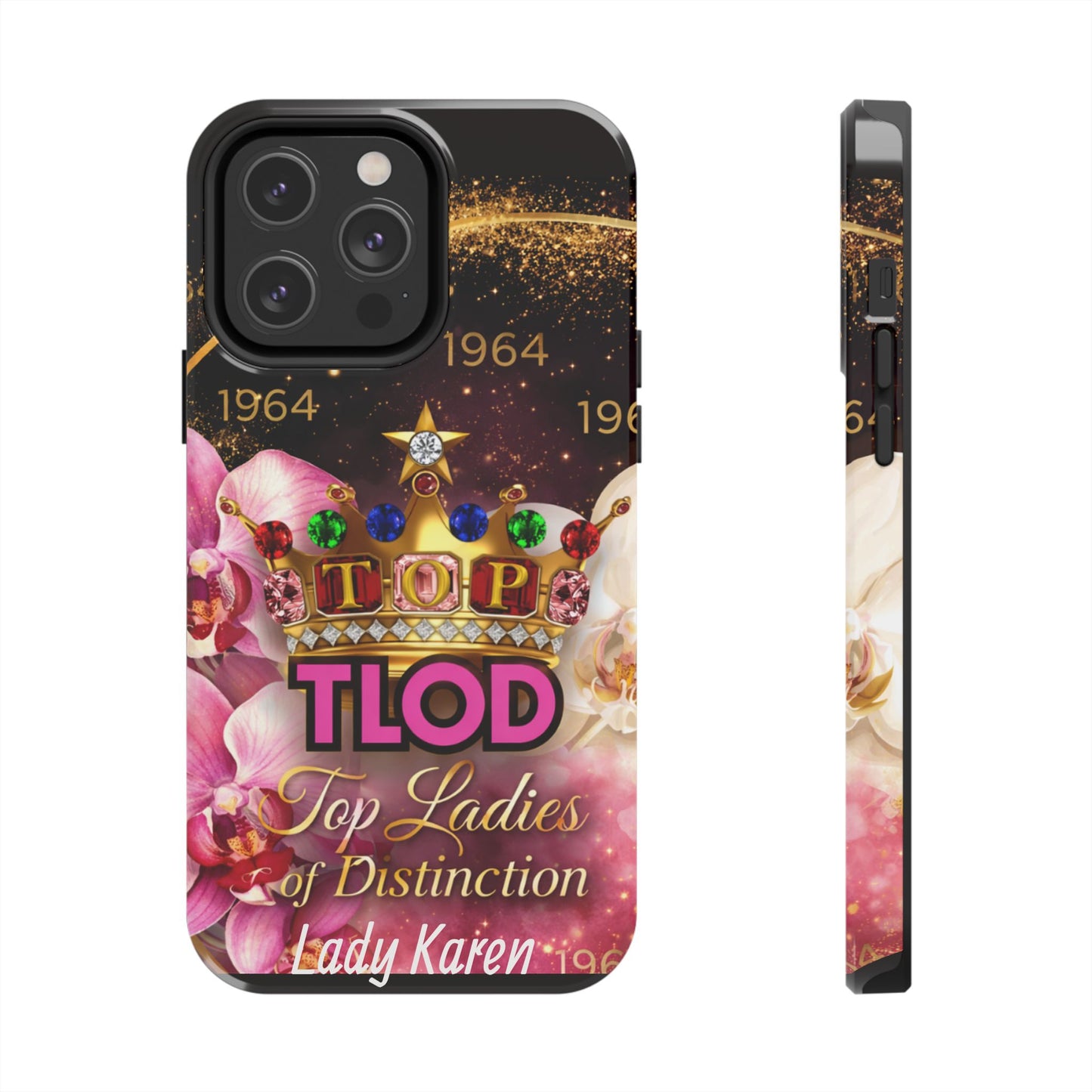 TLOD Crown Luxe Personalized Phone Case – Top Ladies of Distinction iPhone & Samsung Case | Custom Name Option