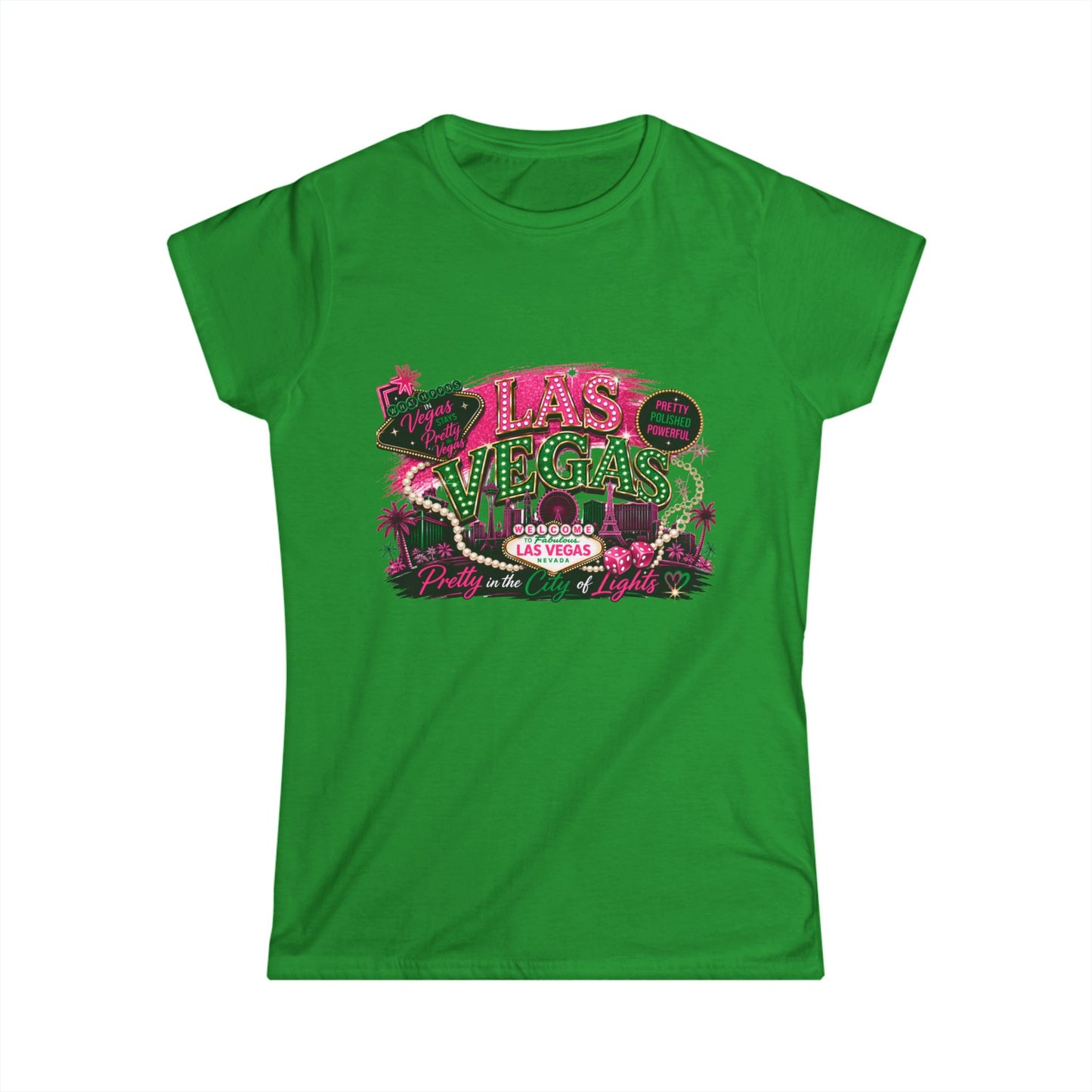 Las Vegas Sign Women's Tee - Retro Neon Vegas Vacation T-Shirt