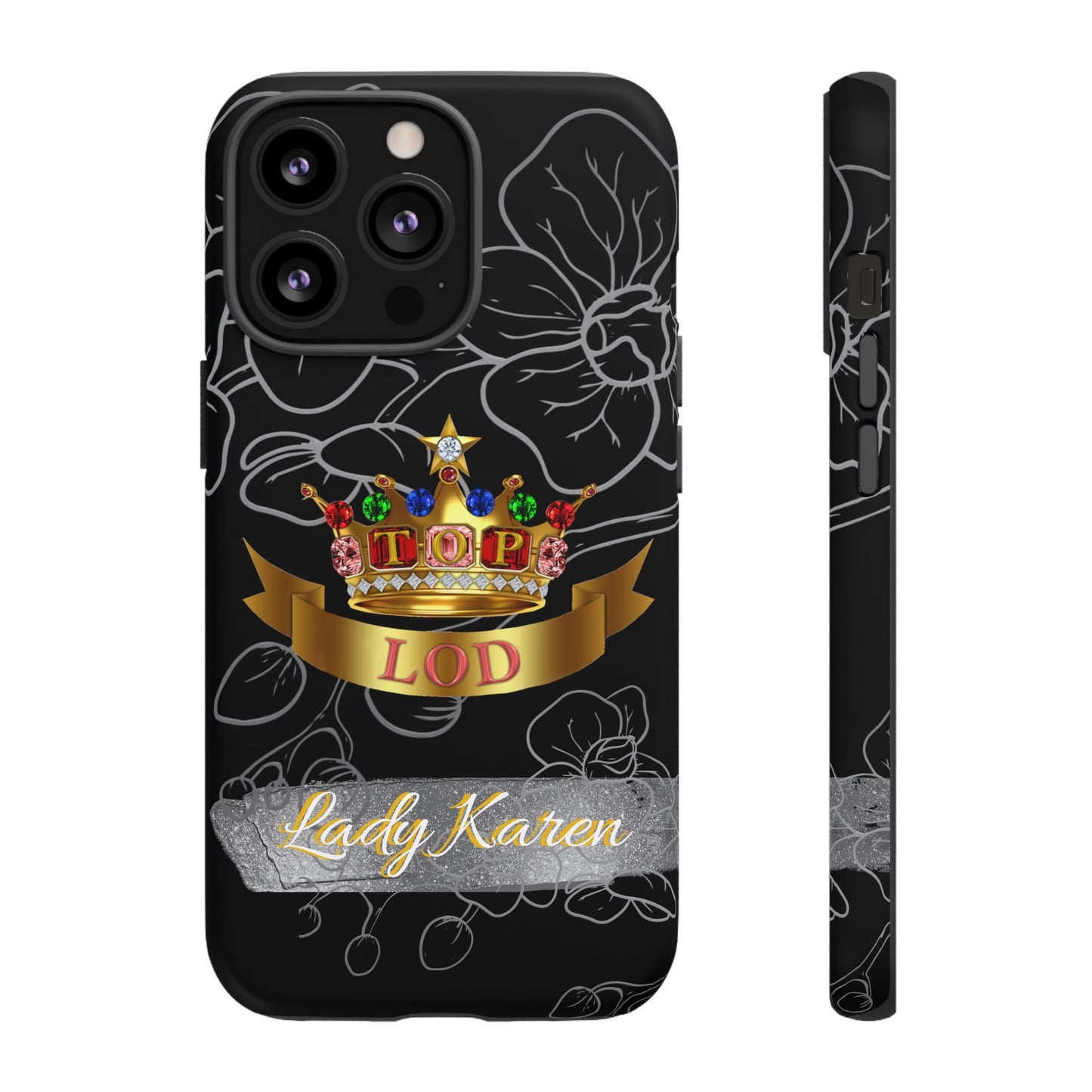 Top Ladies of Distinction, Inc. Black and Silver Phone Case