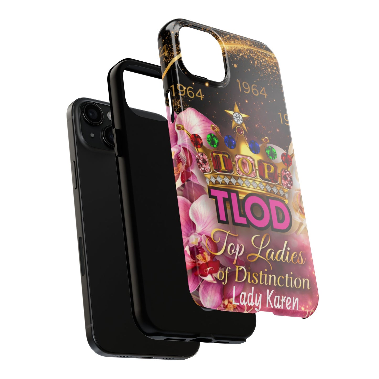 TLOD Crown Luxe Personalized Phone Case – Top Ladies of Distinction iPhone & Samsung Case | Custom Name Option