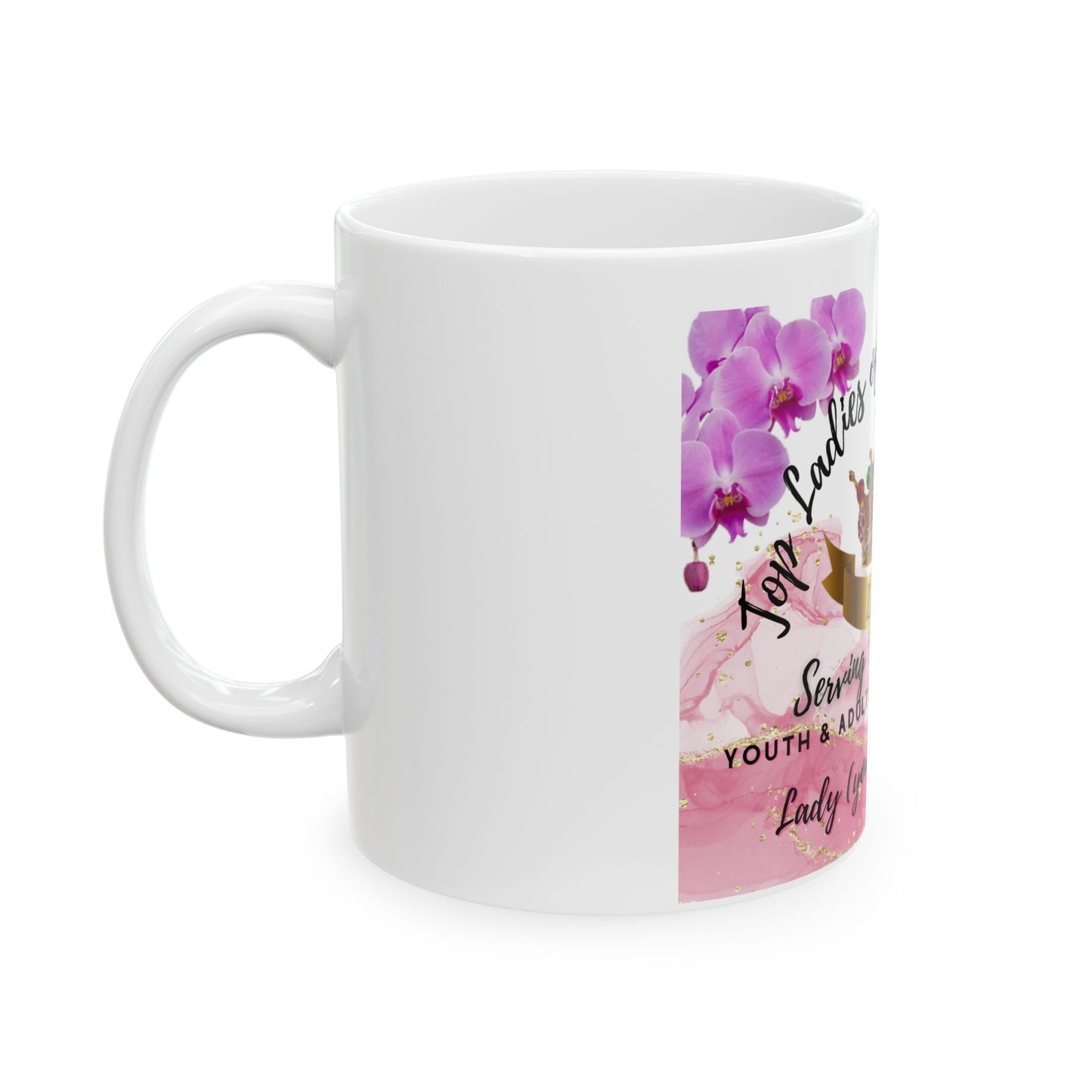 "Custom 11 oz Top Ladies of Distinction Coffee Mug – Personalized TLOD Gift with Elegant Design