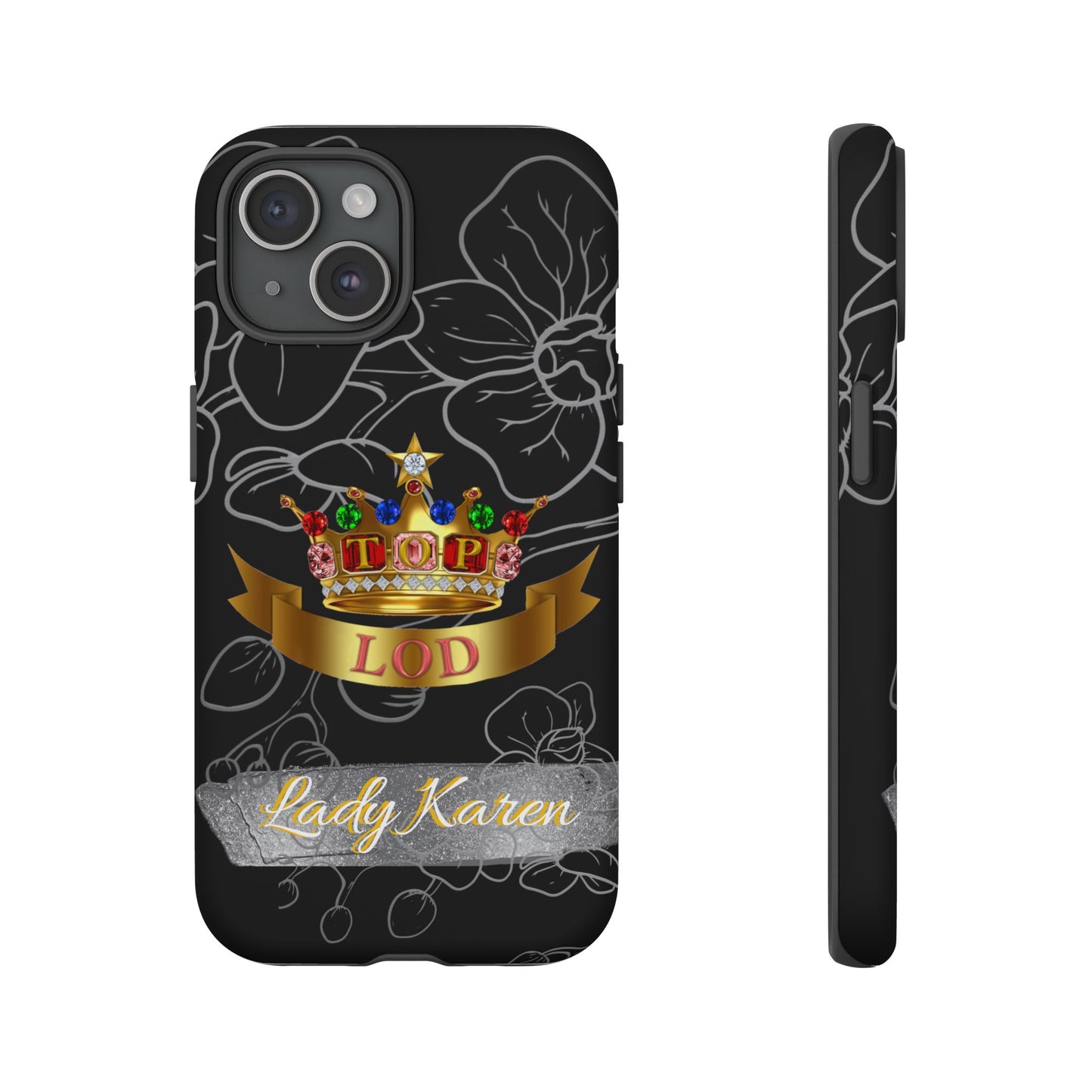 Top Ladies of Distinction, Inc. Black and Silver Phone Case