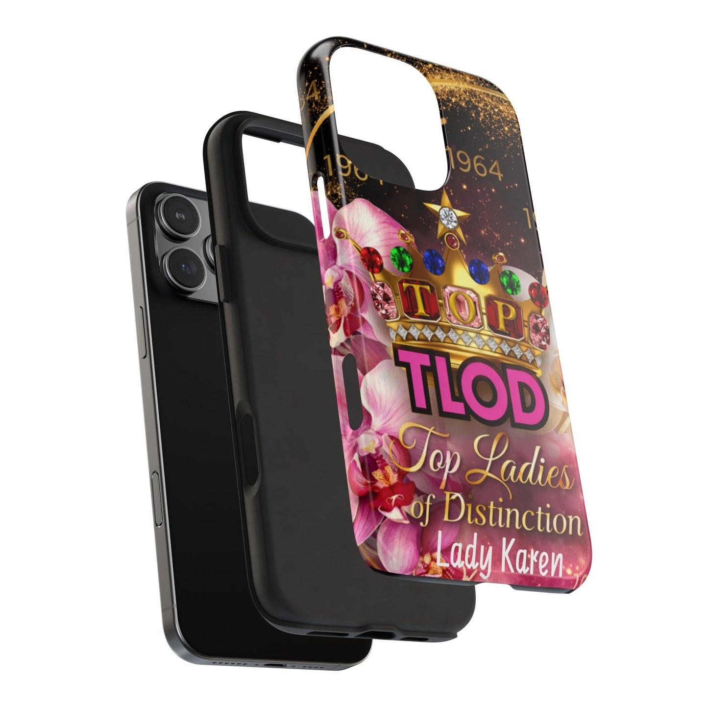 TLOD Crown Luxe Personalized Phone Case – Top Ladies of Distinction iPhone & Samsung Case | Custom Name Option